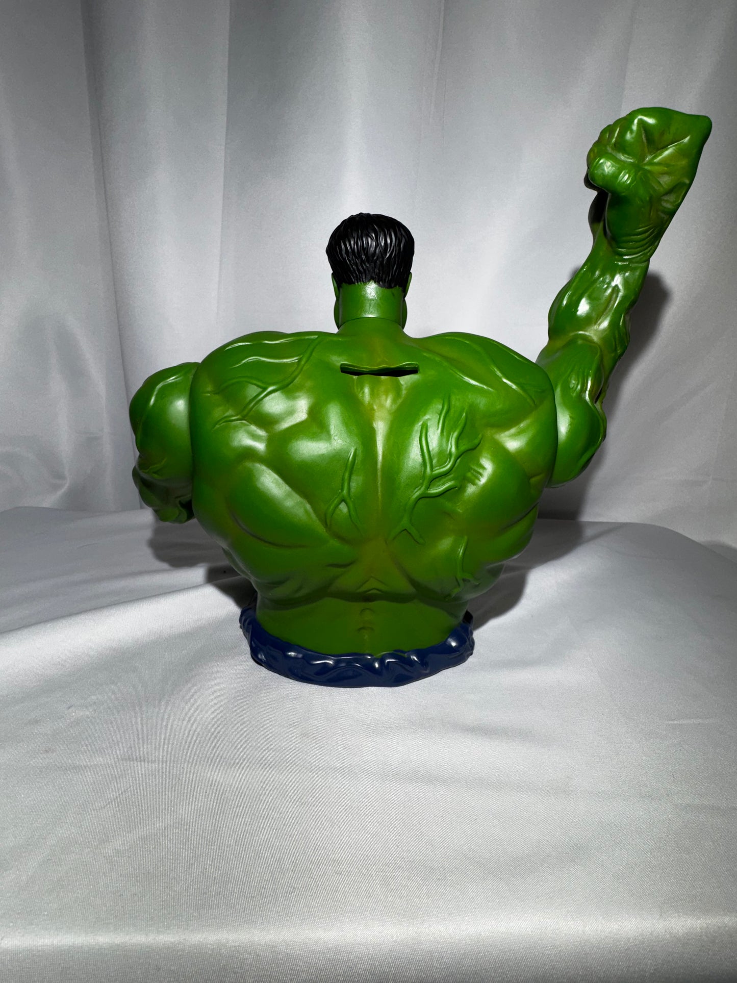 Hasbro 2008 Marvel The Incredible Hulk Bank Moving Arms 9” Figure Coin Bank w/ Stopper
