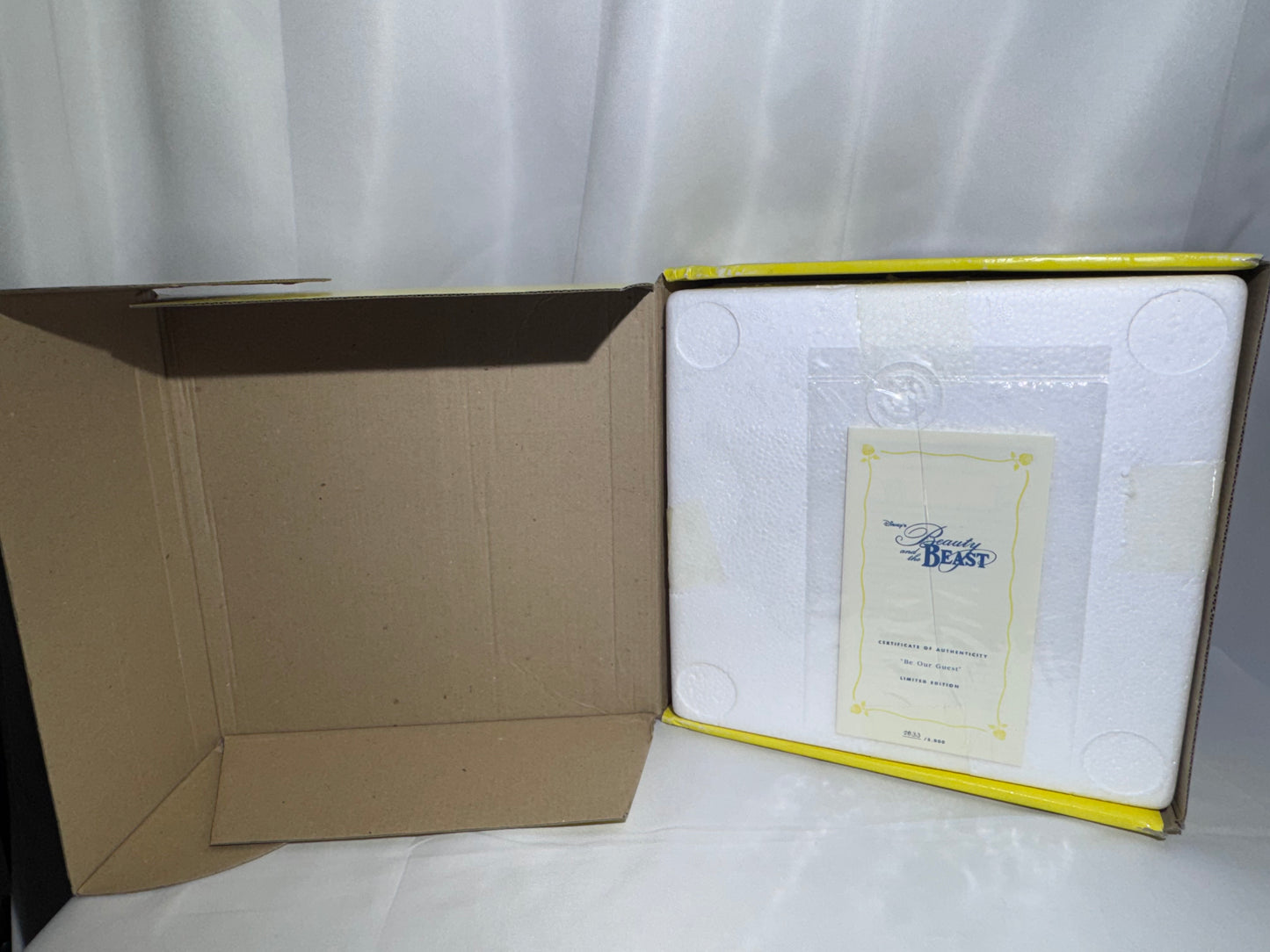 Disney Beauty & the Beast Be Our Guest 3D Collector Plate LE 2833/5000 Box COA