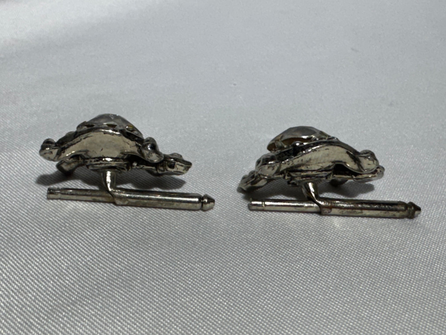 Antique Victorian Cufflinks Sleeve Buttons Lever Back Ornate Paste Stone