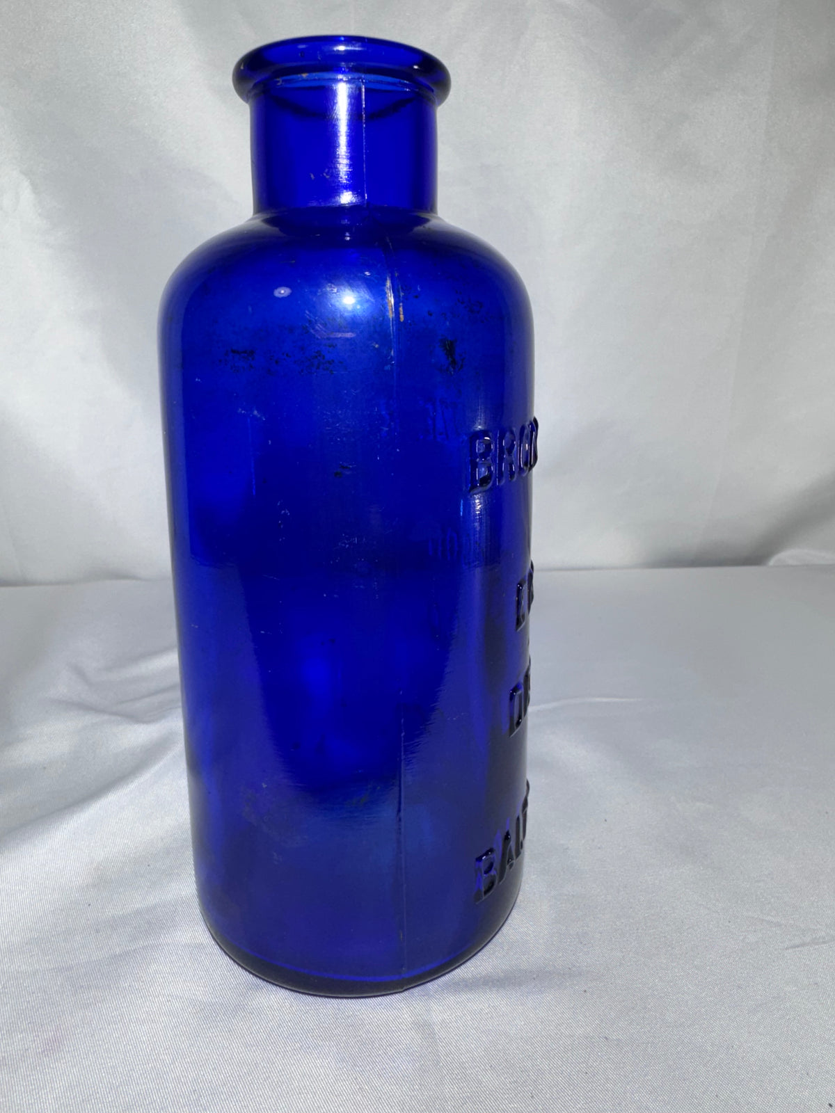 Vintage Bromo-Seltzer Cobalt Blue Glass Bottle – Emerson Drug Co. Baltimore, MD