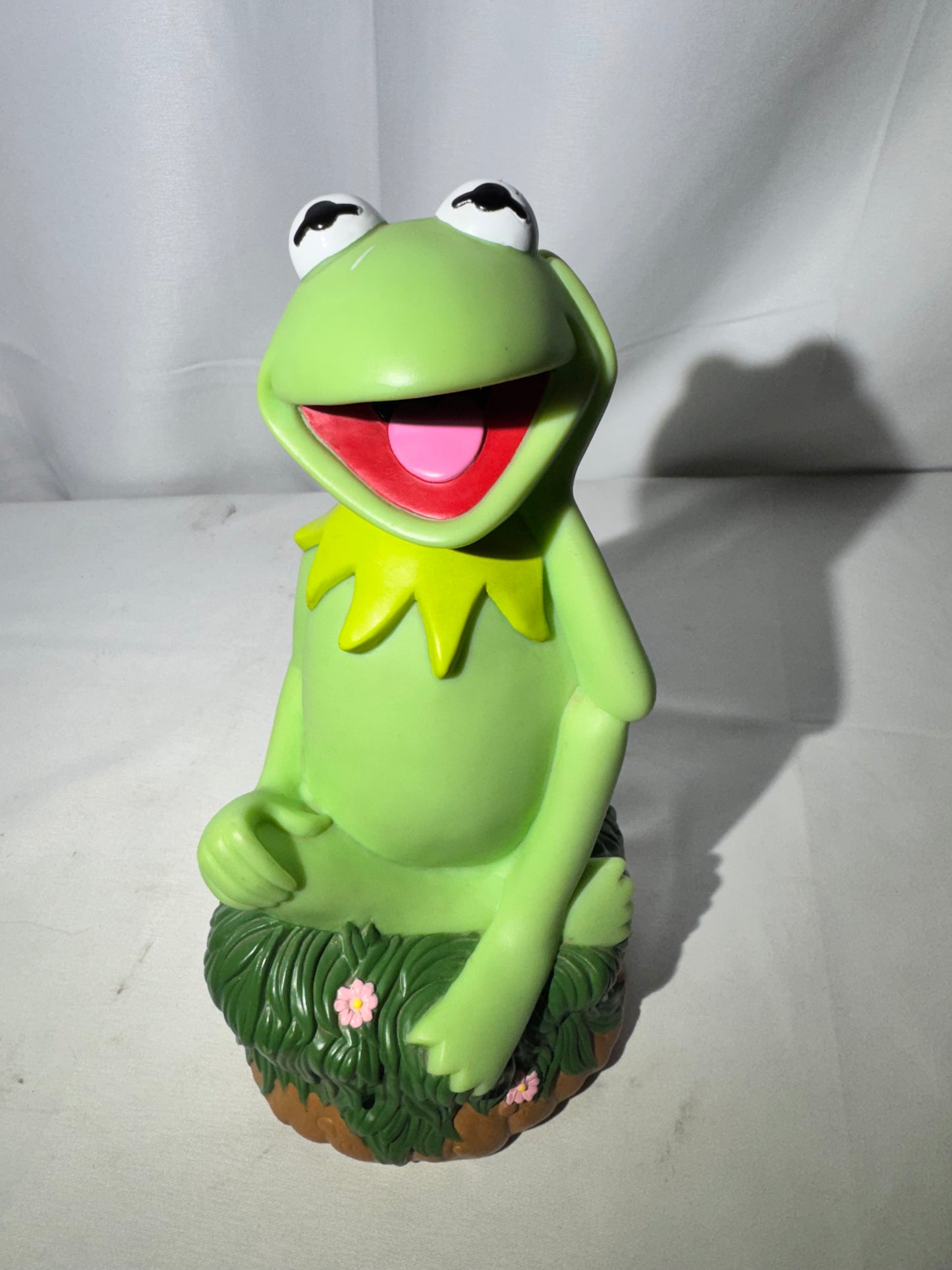 Vintage Kermit the Frog Piggy Bank – Muppets by Jim Henson / Applause – 8½” Tall