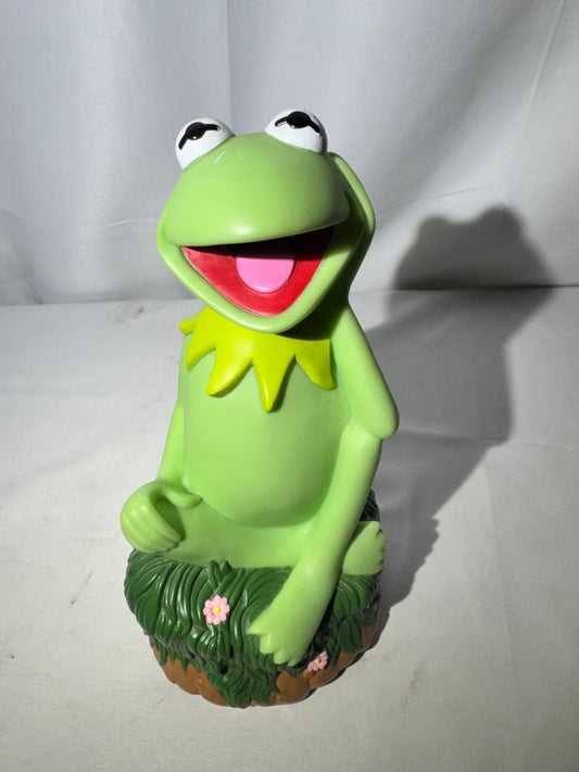 Vintage Kermit the Frog Piggy Bank – Muppets by Jim Henson / Applause – 8½” Tall