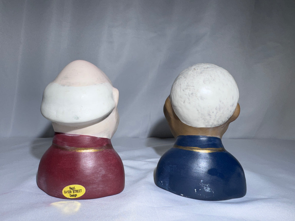 Vintage 1990s Nelson Mandela & F.W. de Klerk Ceramic Salt & Pepper Shakers – Baker Street Design – South Africa
