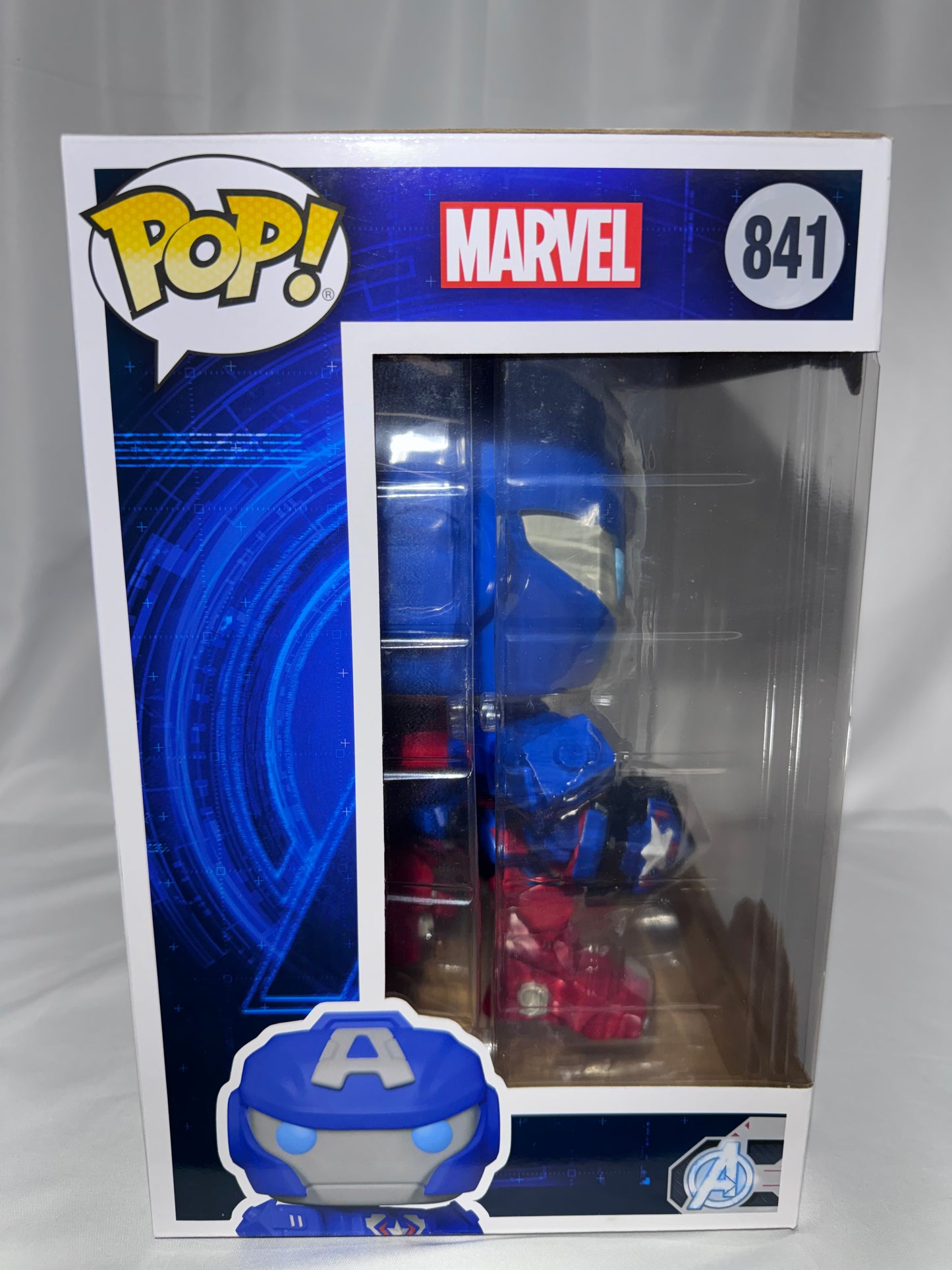 Funko POP! Jumbo Marvel Avengers Mech Strike Captain America #841 Walmart Exclusive