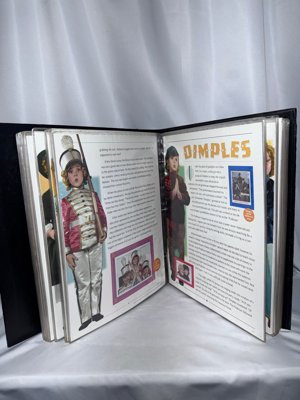 Vintage Shirley Temple Stamp Panels Collector Album – Postal Commemorative Society – 50 Sleeves