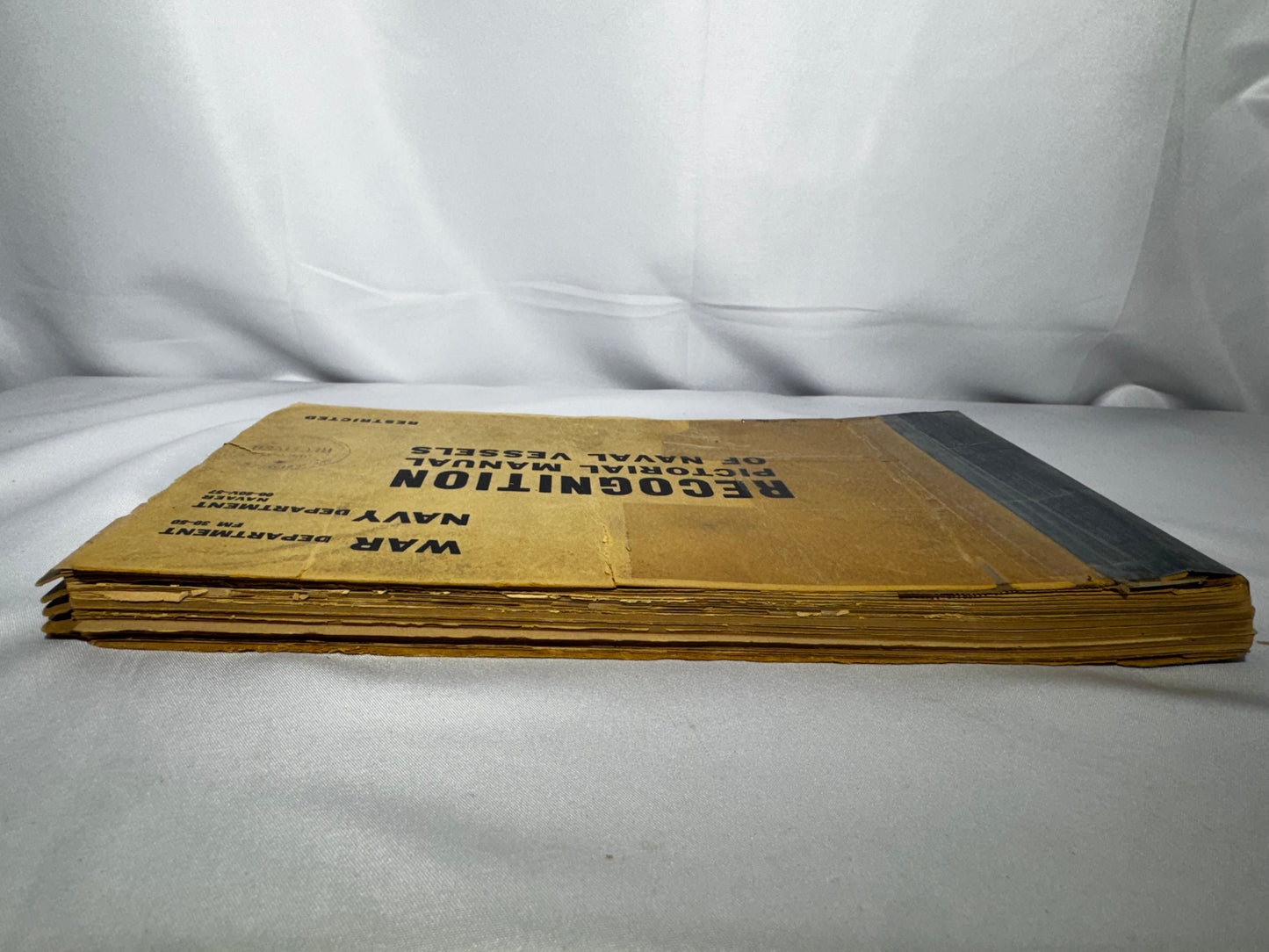 Vintage 1943 WWII Recognition Pictorial Manual of Naval Vessels War Dept Navy FM 30-50