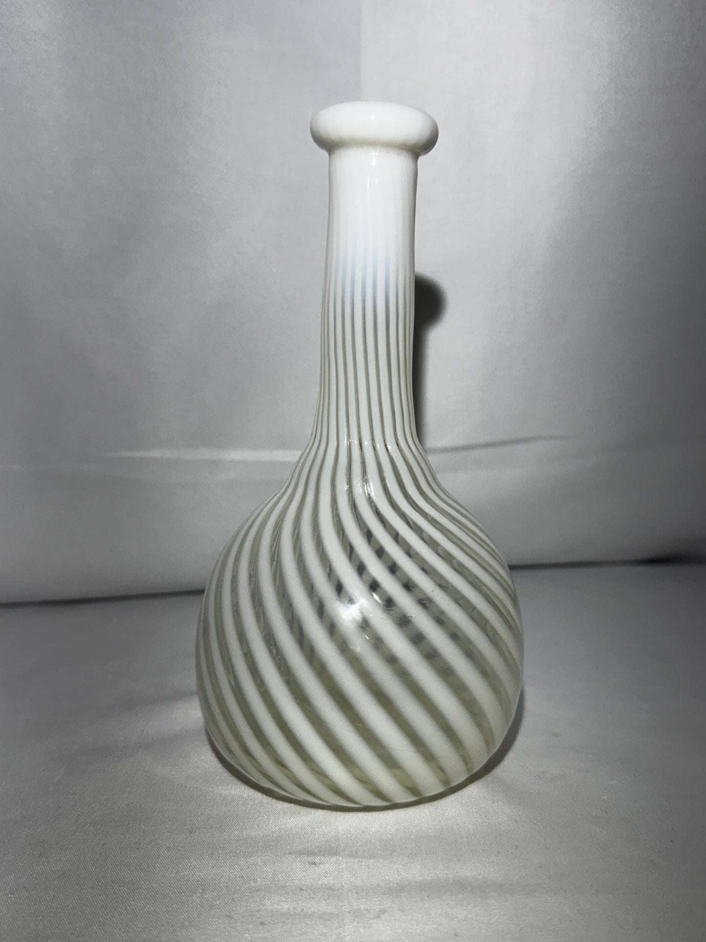 Antique EAPG Hobbs Glass Co. White Opalescent Swirl Barber Bottle – c. 1888