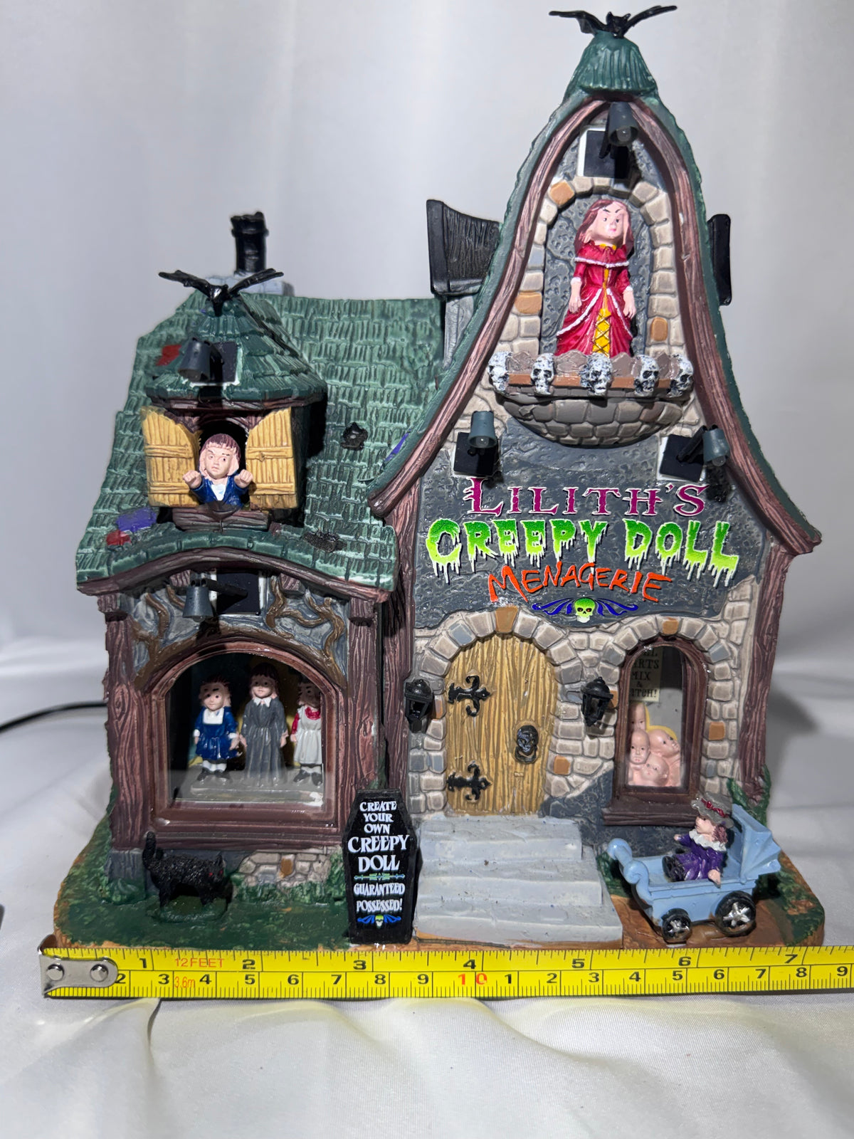 Lemax Spooky Town Creepy Doll Shop – SKU #65071 – Retired Halloween Village Building