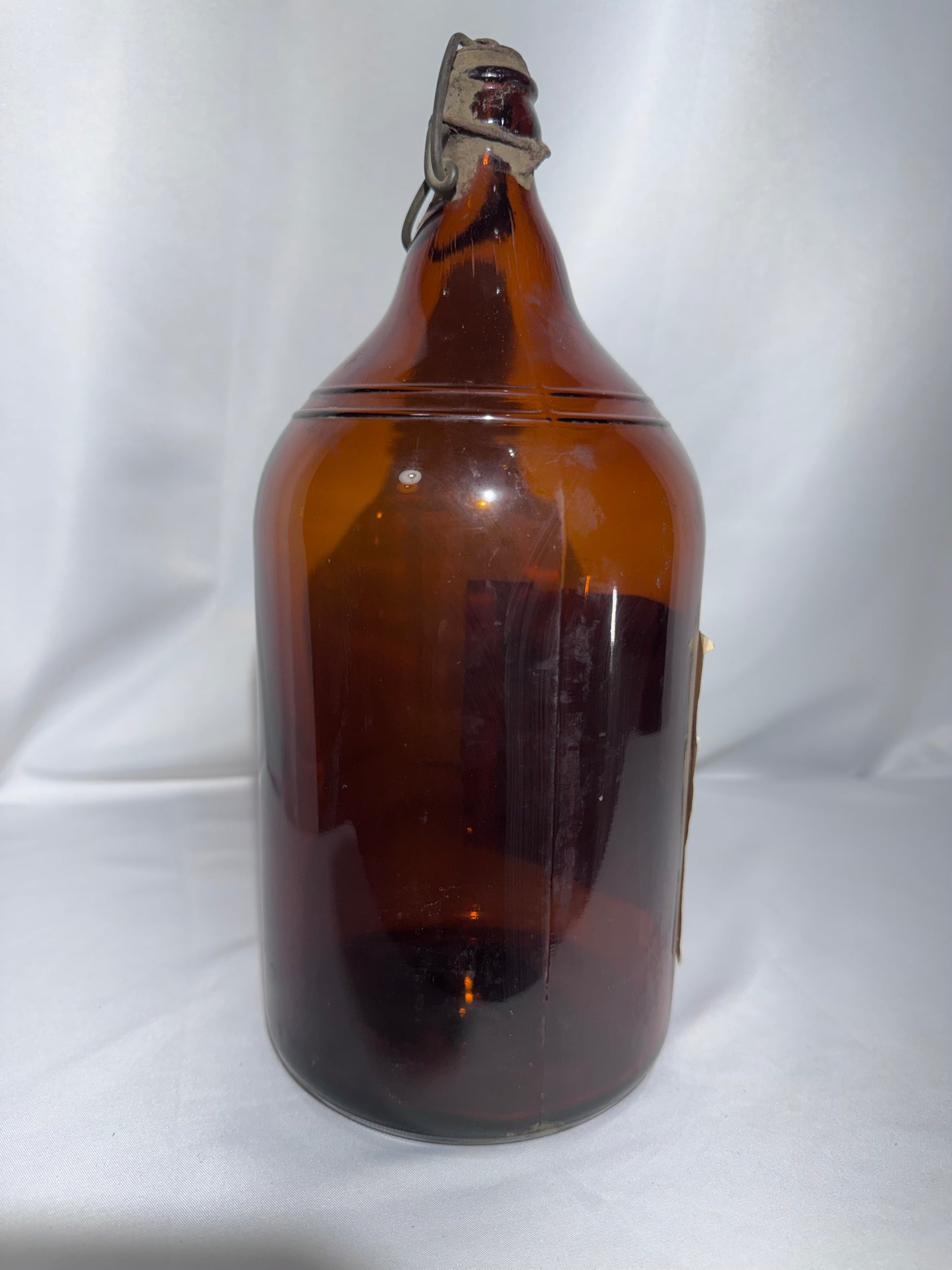 Vintage 1930s Gilt Top Pasteurized Beer 1/2 Gallon Amber Jug – Spokane Brewing & Malting Co. – Spokane WA