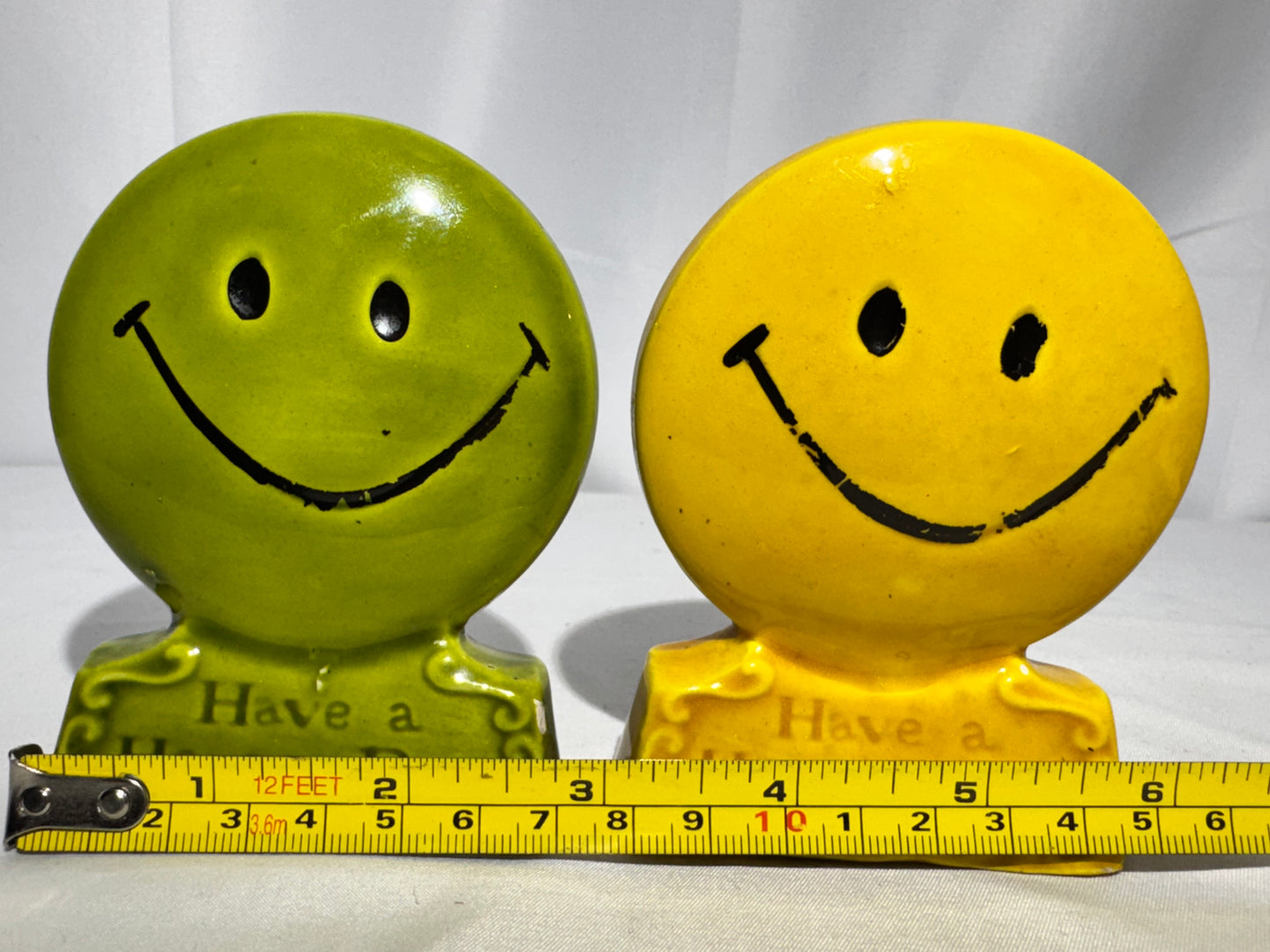 Vintage Treasure Craft Salt & Pepper Shakers “Have a Happy Day”