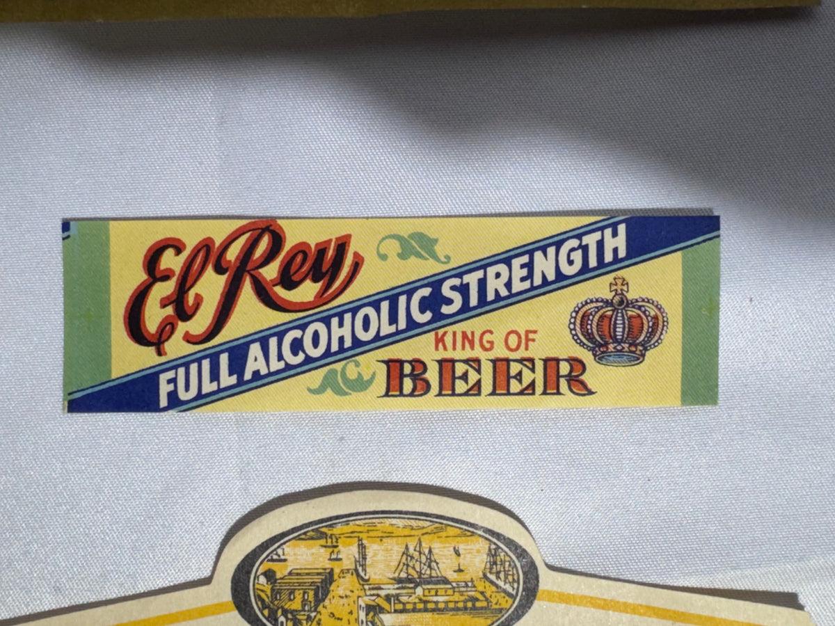 Vintage Beer Labels – Alaskan, El Rey, Rainier, Old Frisco, Tahoe & Victory – 7-Piece Collection