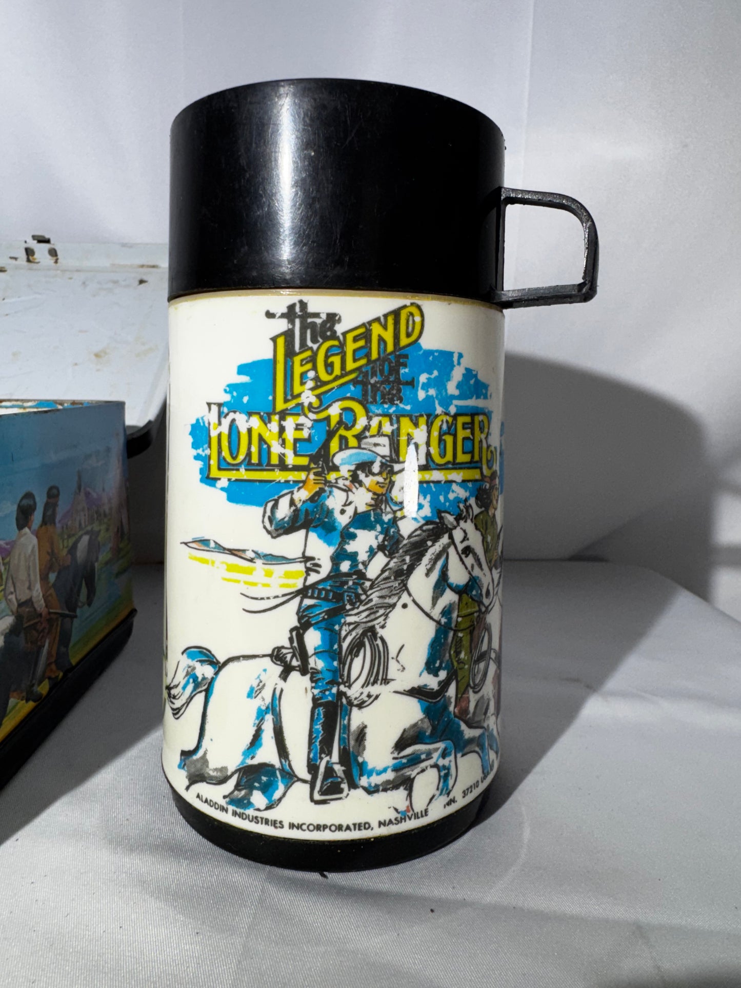 Vintage 1980 The Legend of the Lone Ranger Metal Lunchbox with Original Thermos – Aladdin Industries