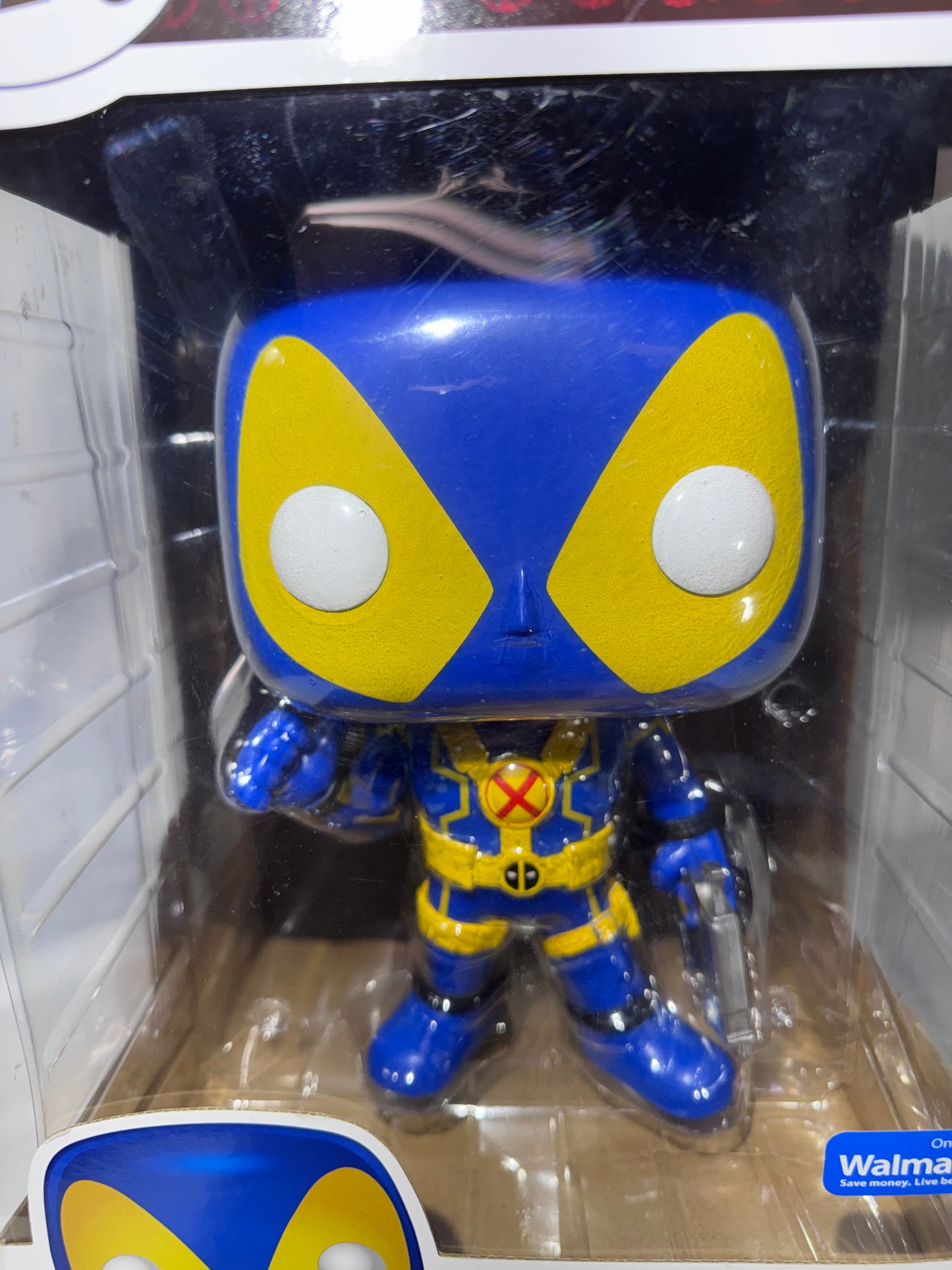 Funko Pop! Marvel Deadpool 10” #548 Blue & Yellow X-Men Walmart Exclusive