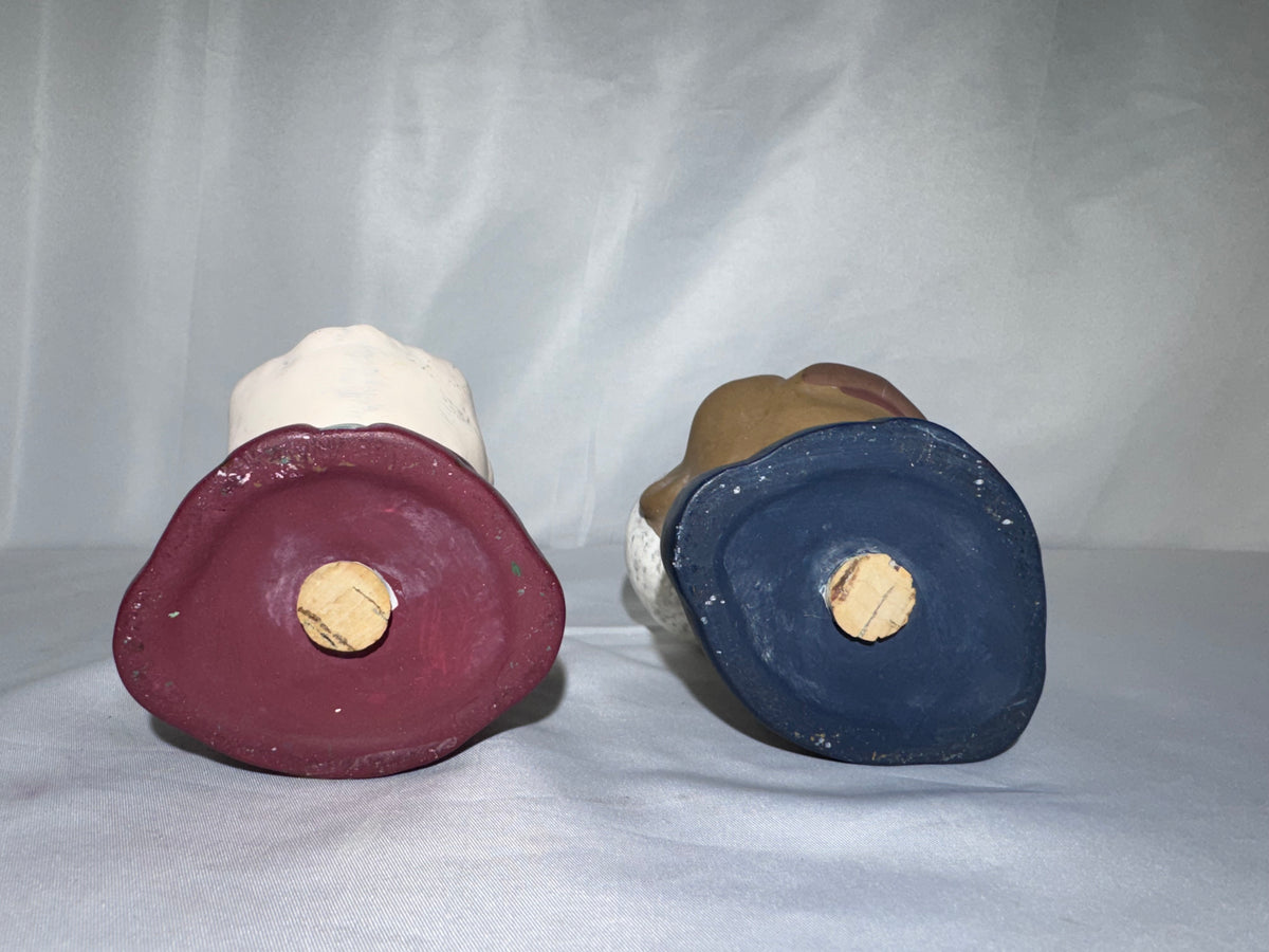 Vintage 1990s Nelson Mandela & F.W. de Klerk Ceramic Salt & Pepper Shakers – Baker Street Design – South Africa