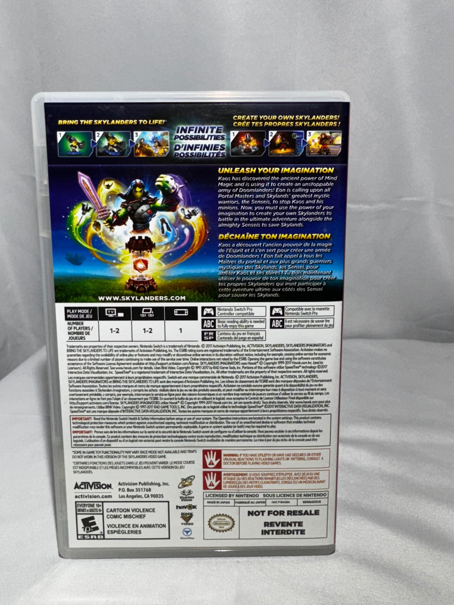 Skylanders Imaginators Nintendo Switch Bundle King Pen Golden Queen Fire Crystal Game