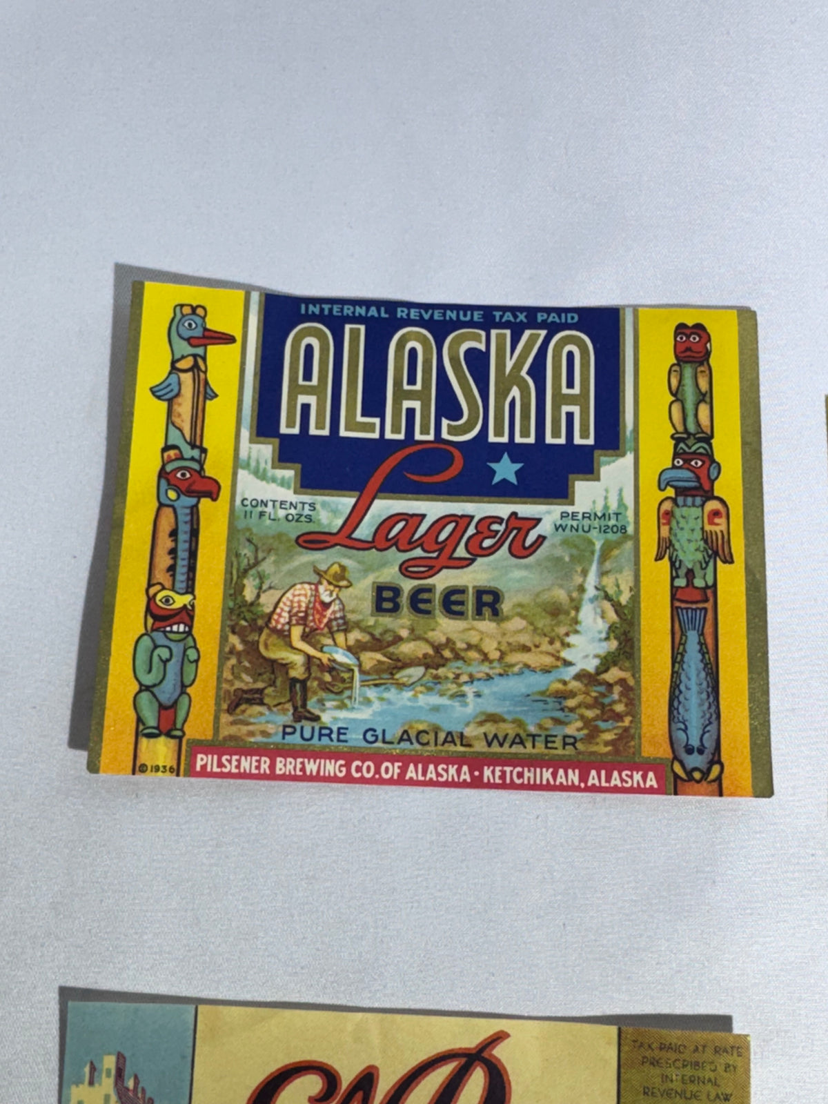 Vintage Beer Labels – Alaskan, El Rey, Rainier, Old Frisco, Tahoe & Victory – 7-Piece Collection
