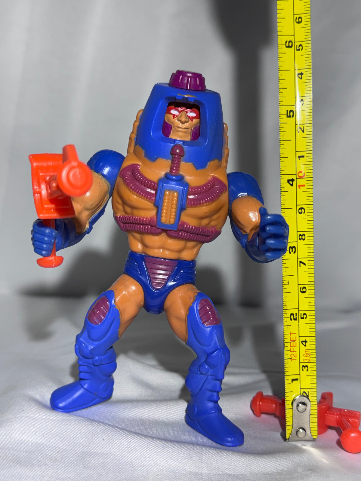 1983 Mattel MOTU Man-E-Faces Action Figure Complete 2 Weapons Vintage He-Man