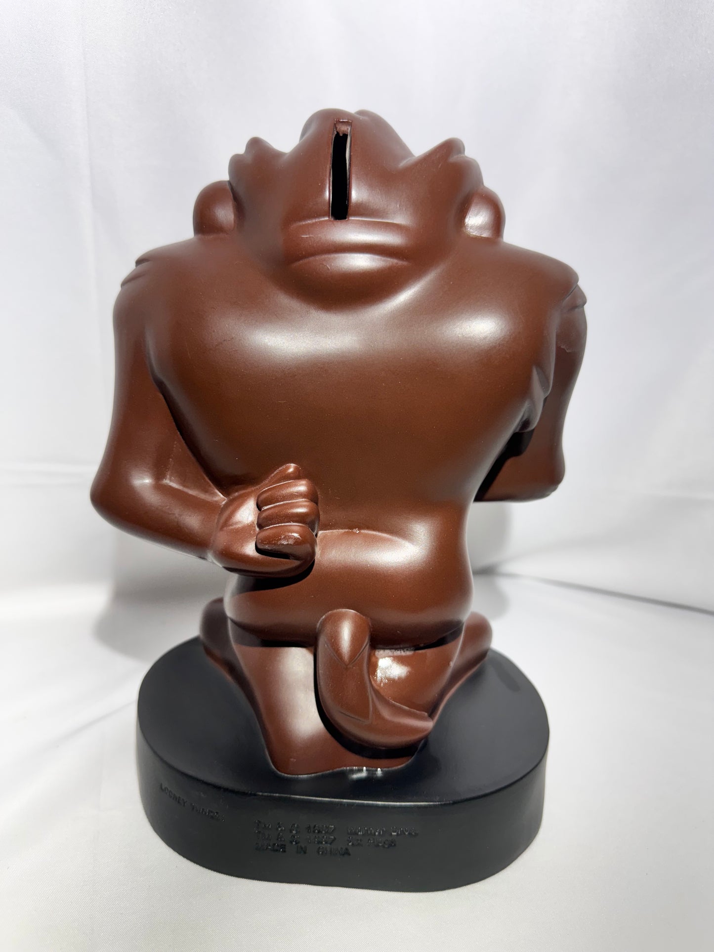 Vintage 1997 Warner Bros. Looney Tunes Taz Coin Bank – Six Flags (10 1/2”)