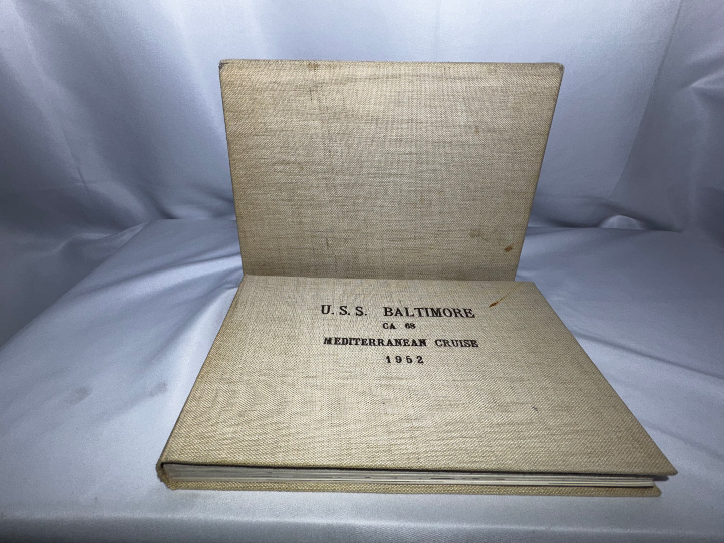 Vintage 1952 USS Baltimore (CA-68) Cruise Book with Original Slipcase