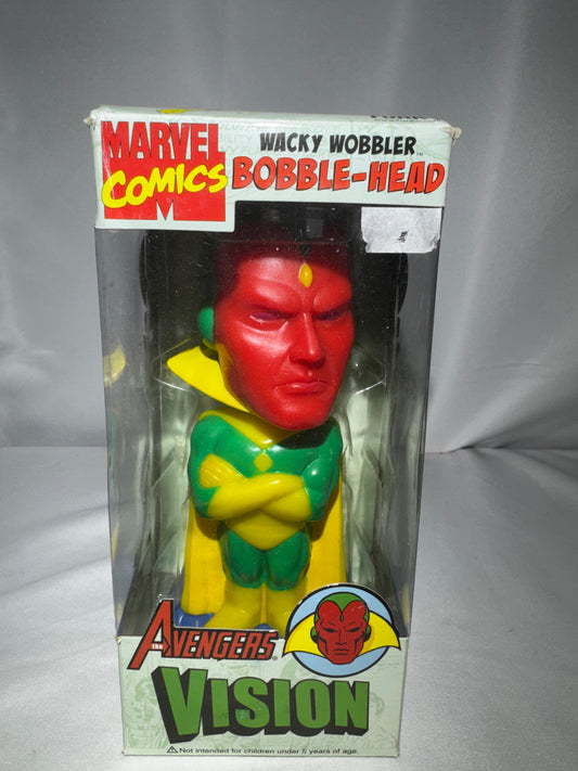Funko Wacky Wobbler Vision Bobblehead Marvel Comics 2008 Vaulted w/ Box