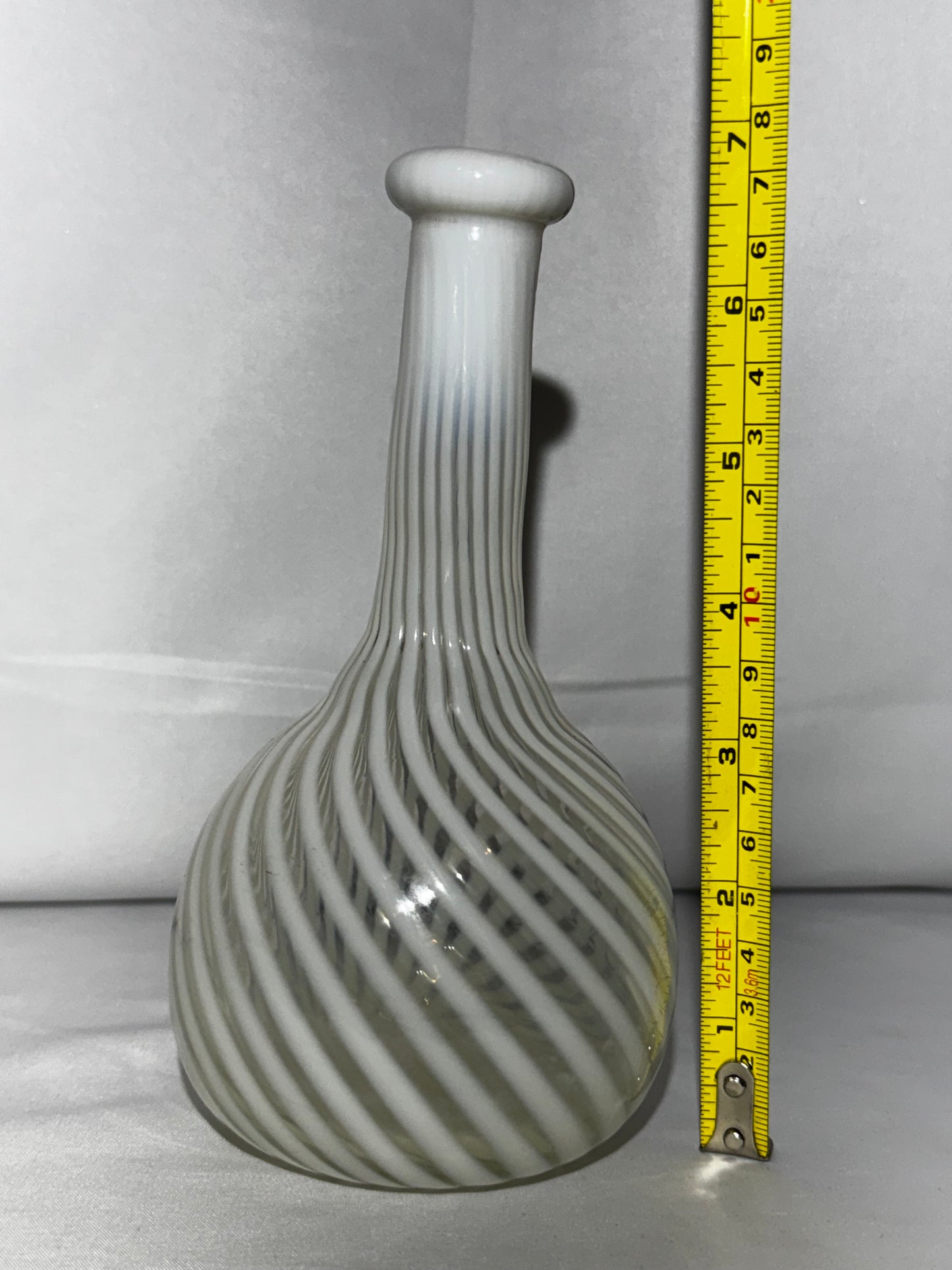 Antique EAPG Hobbs Glass Co. White Opalescent Swirl Barber Bottle – c. 1888