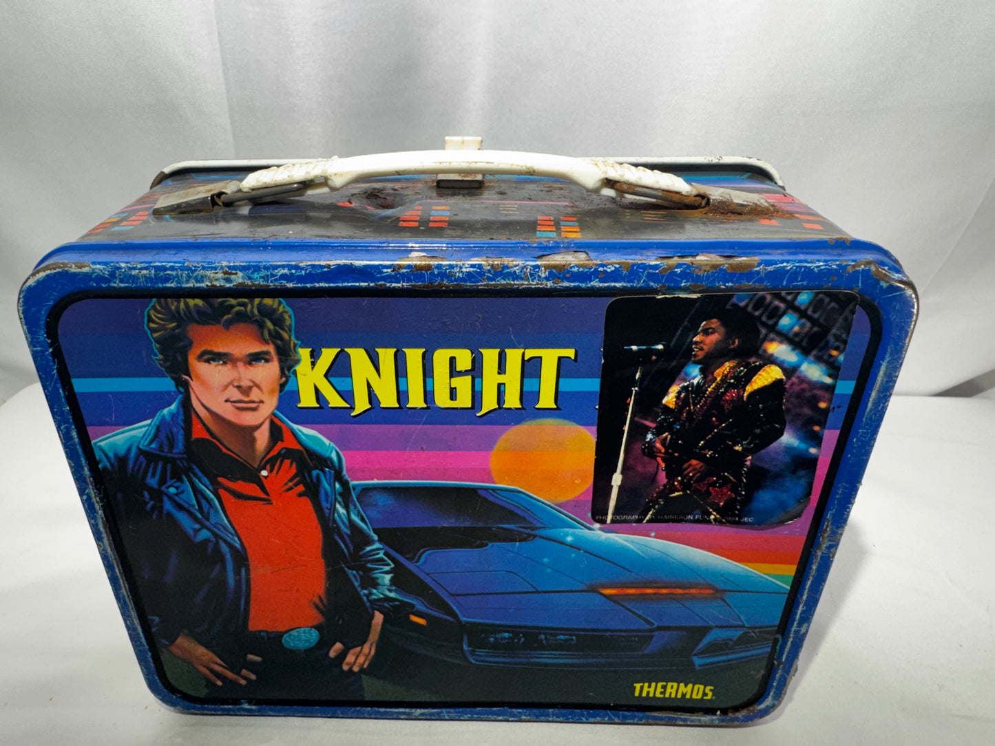 Vintage 1983 Knight Rider Metal Lunchbox – Thermos – David Hasselhoff & KITT