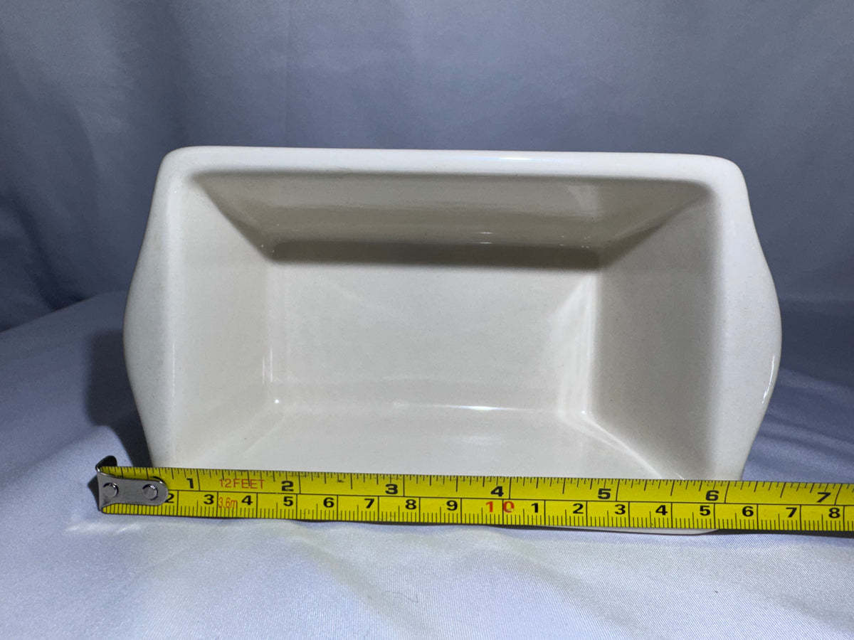 Century Seasons Greetings Christmas Snowman Ceramic Mini Loaf Baking Pan Holiday
