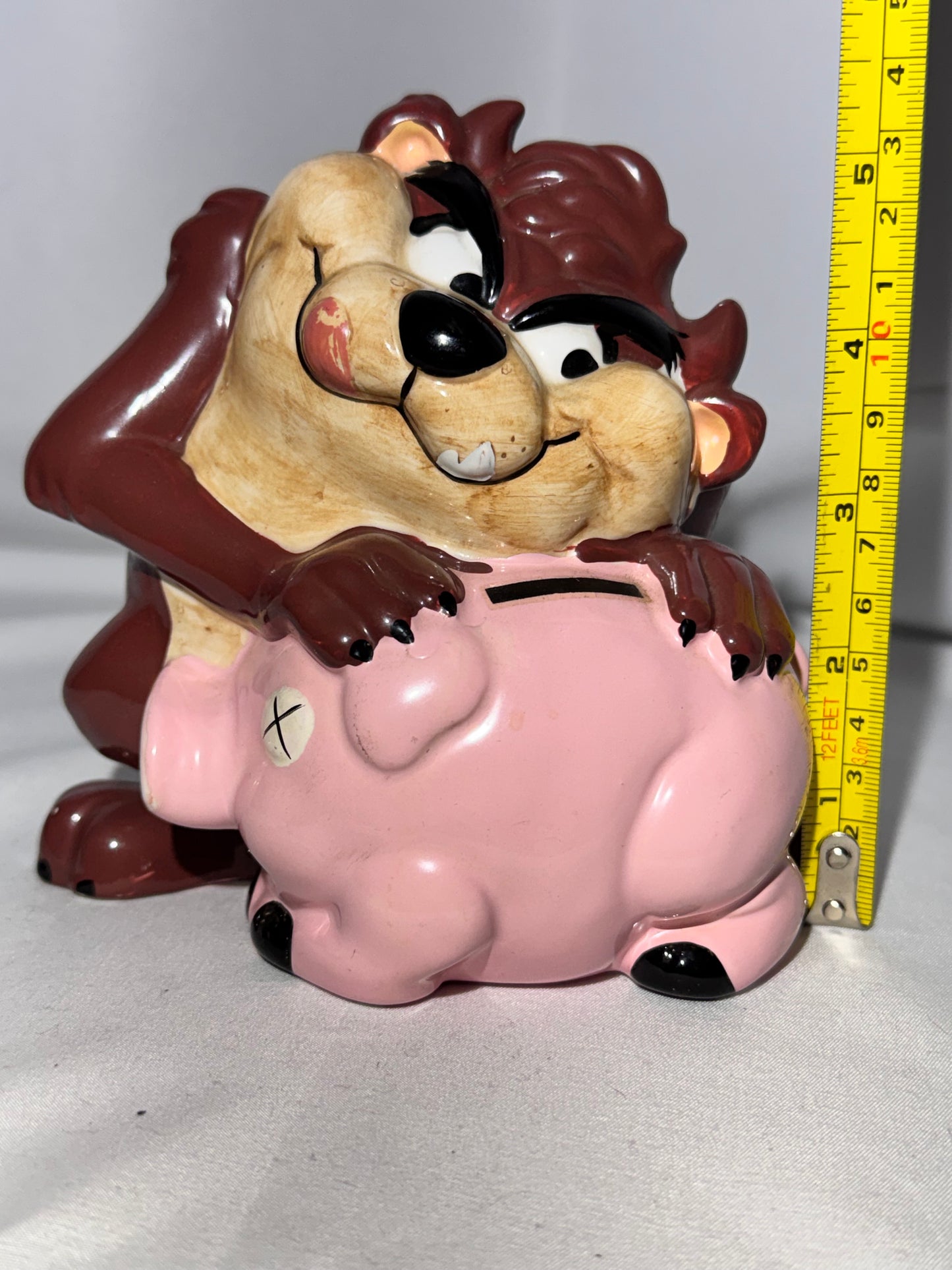 Vintage 1989 Taz Piggy Bank – The Good Company – Ceramic – Original Stopper