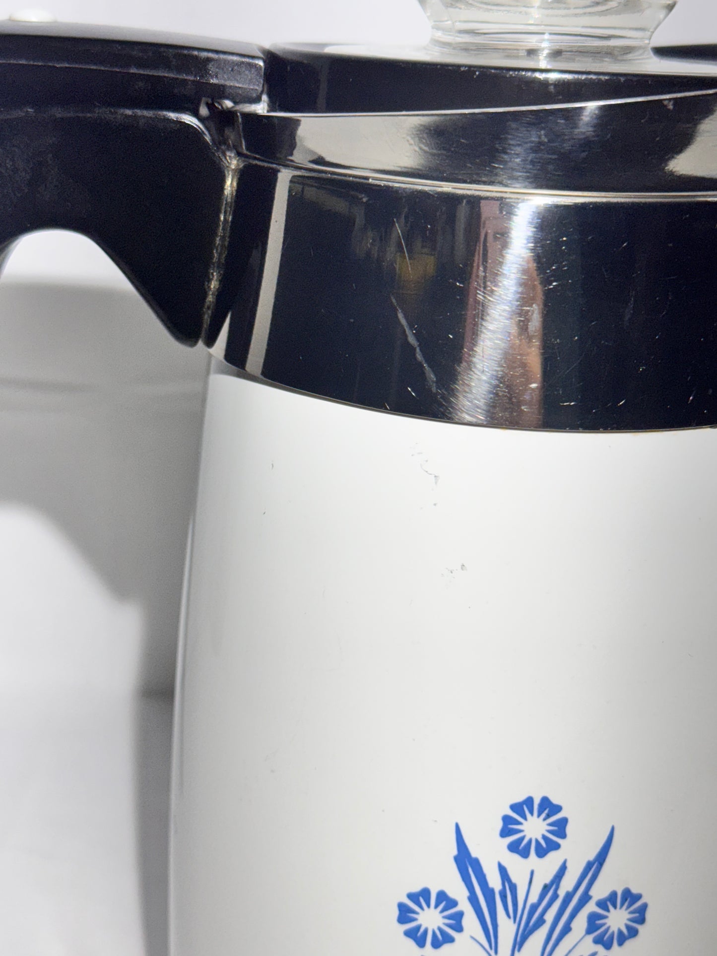 Corning Ware Blue Cornflower 10-Cup Electric Coffee Percolator – Tested & Complete
