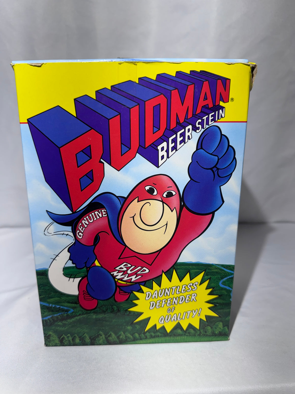 Vintage 1989 Anheuser-Busch Budweiser Bud Man Beer Stein – Original Box