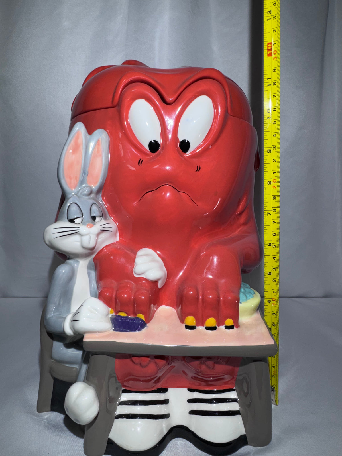 Vintage 1997 Warner Bros. Studio Store Bugs Bunny & Gossamer Cookie Jar – Original Box