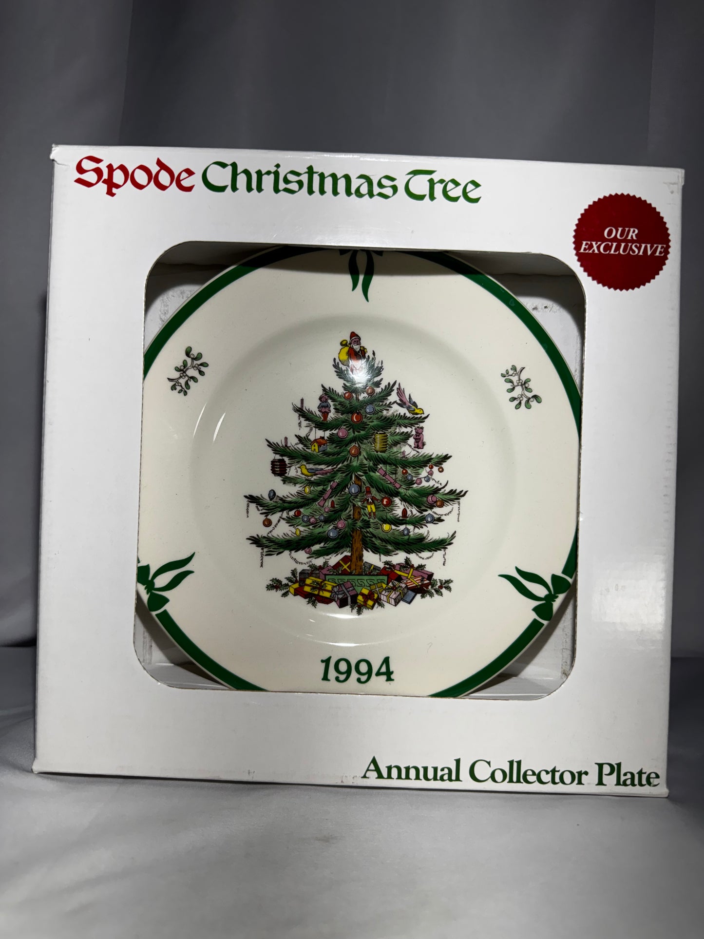 Spode Christmas Tree 1994 Annual Collector Plate 7 7/8” Earthenware w/ Box