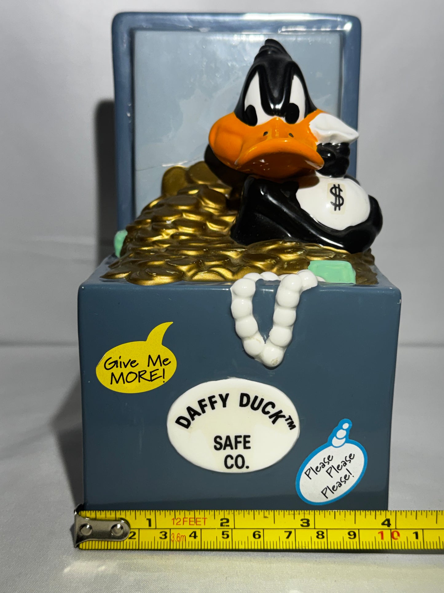 Vintage 1989 Looney Tunes Daffy Duck Safe Co Ceramic Piggy Bank Warner Bros