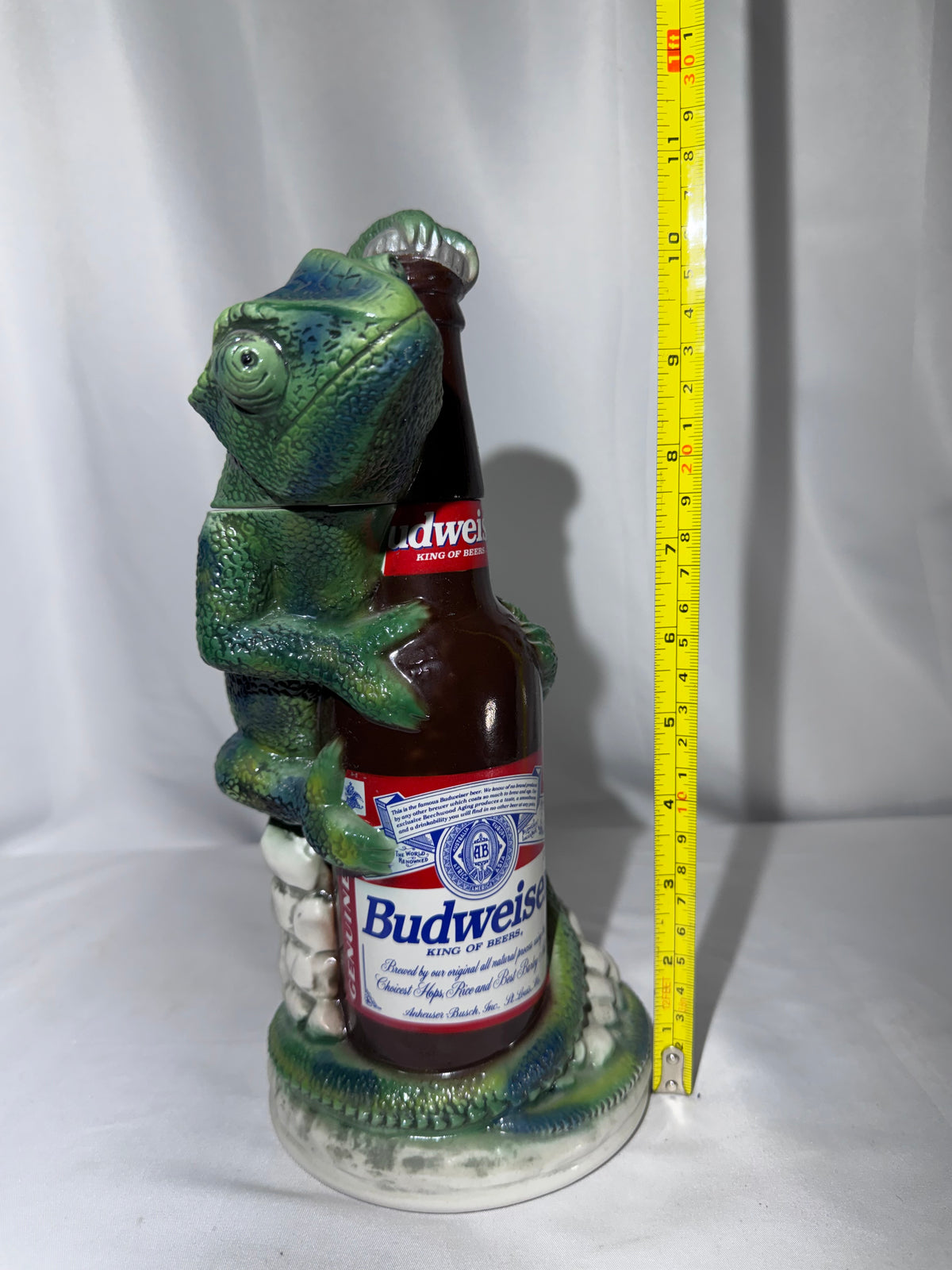 Vintage 1997 Budweiser Louie the Lizard Character Stein CS344 – Ceramarte Brazil – Boxed