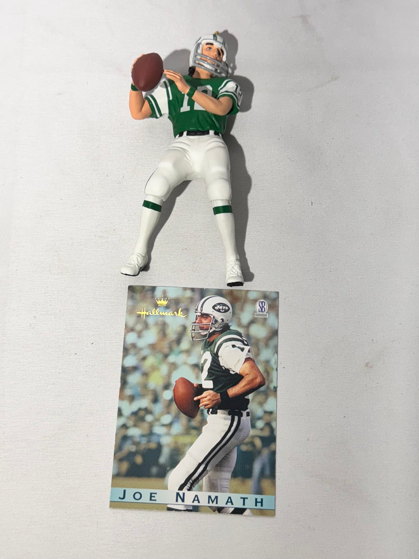 Joe Namath Keepsake Ornament New York Jets Quarterback -Trading Card