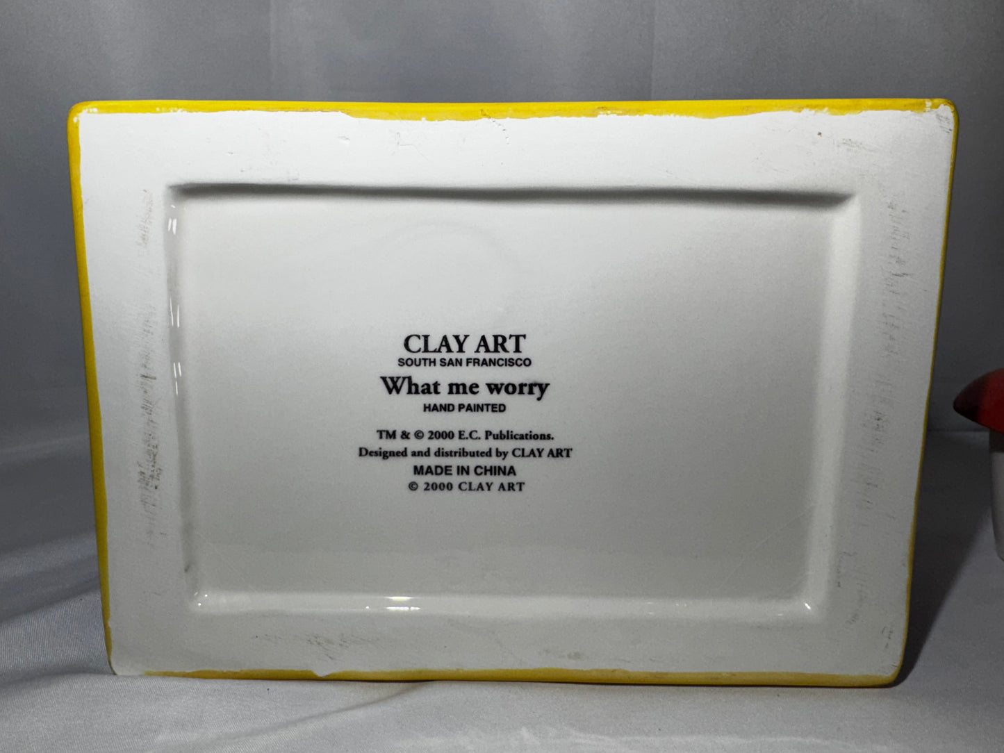 Vintage 2000 Clay Art MAD Magazine Alfred E. Neuman What Me Worry? Cookie Jar w/ Box