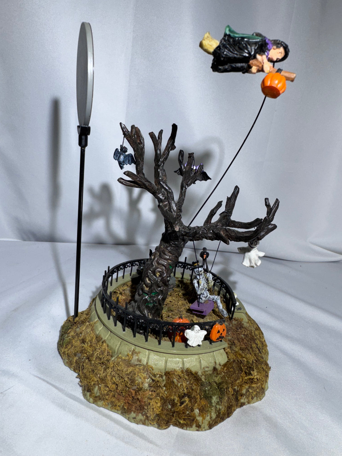 Lemax Spooky Town Witch’s Joyride #44109 – 2004 – Retired – AS-IS / Repair