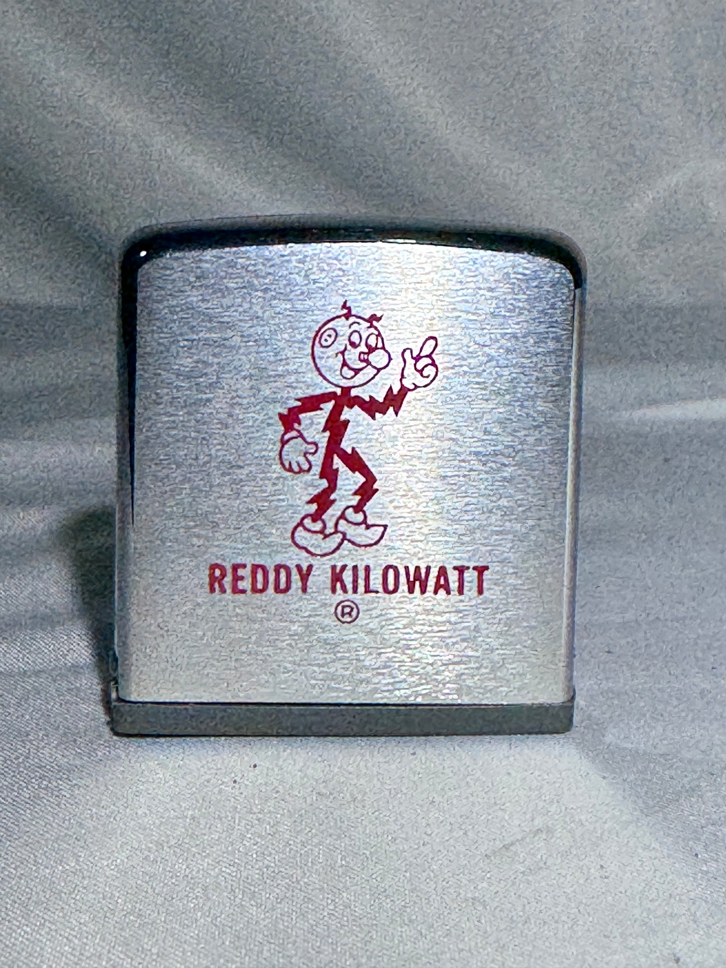 Vintage 1960s Zippo Reddy Kilowatt Advertising Tape Measure – Brushed Chrome