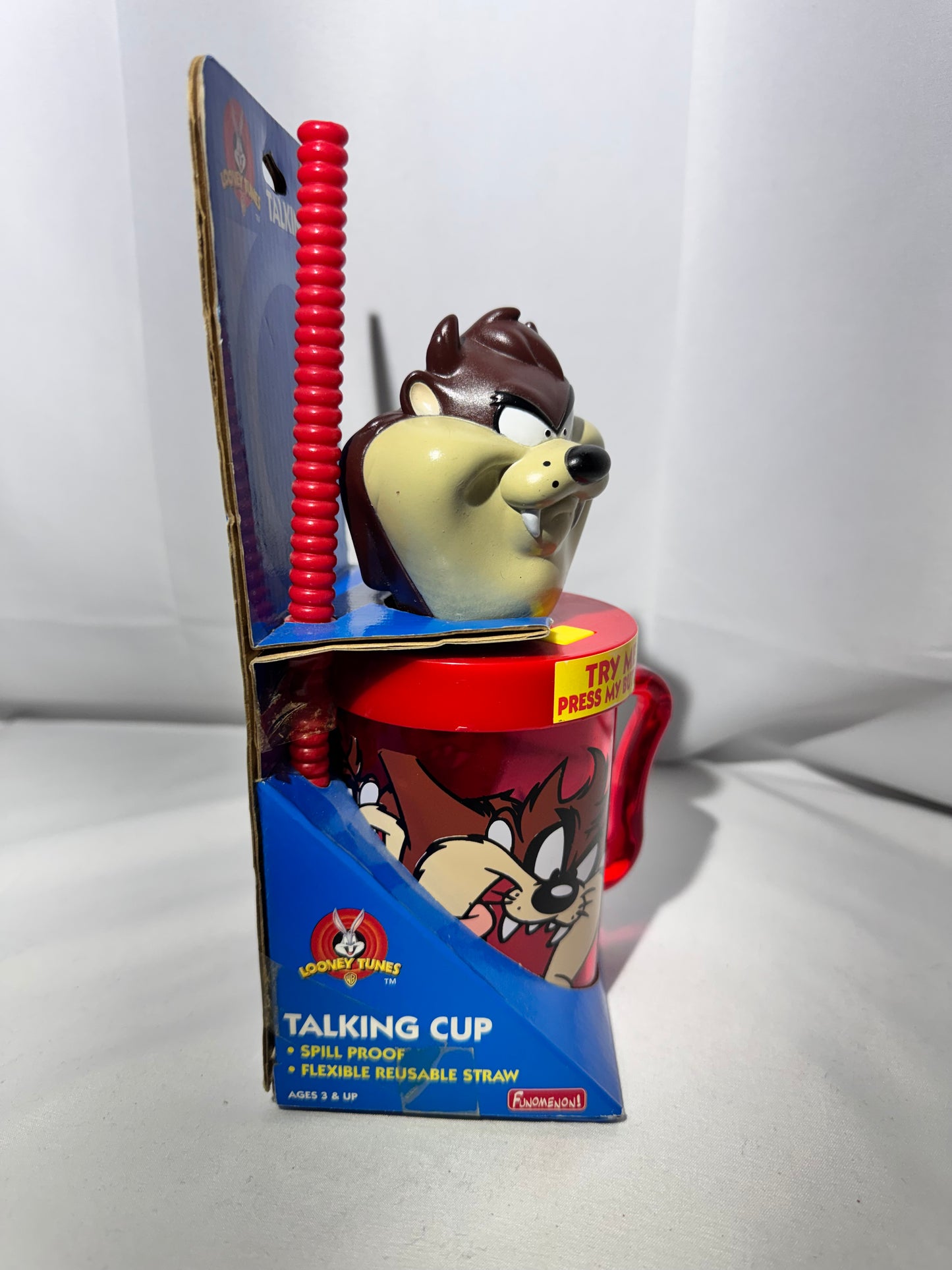 Vintage Looney Tunes Taz Talking Spill-Proof Cup – In Box