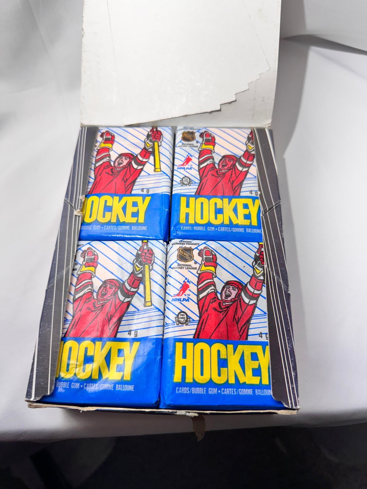 O-Pee-Chee 1990 NHL Hockey Cards – 48 Unopened Packs w/ Bubble Gum – Vintage Box