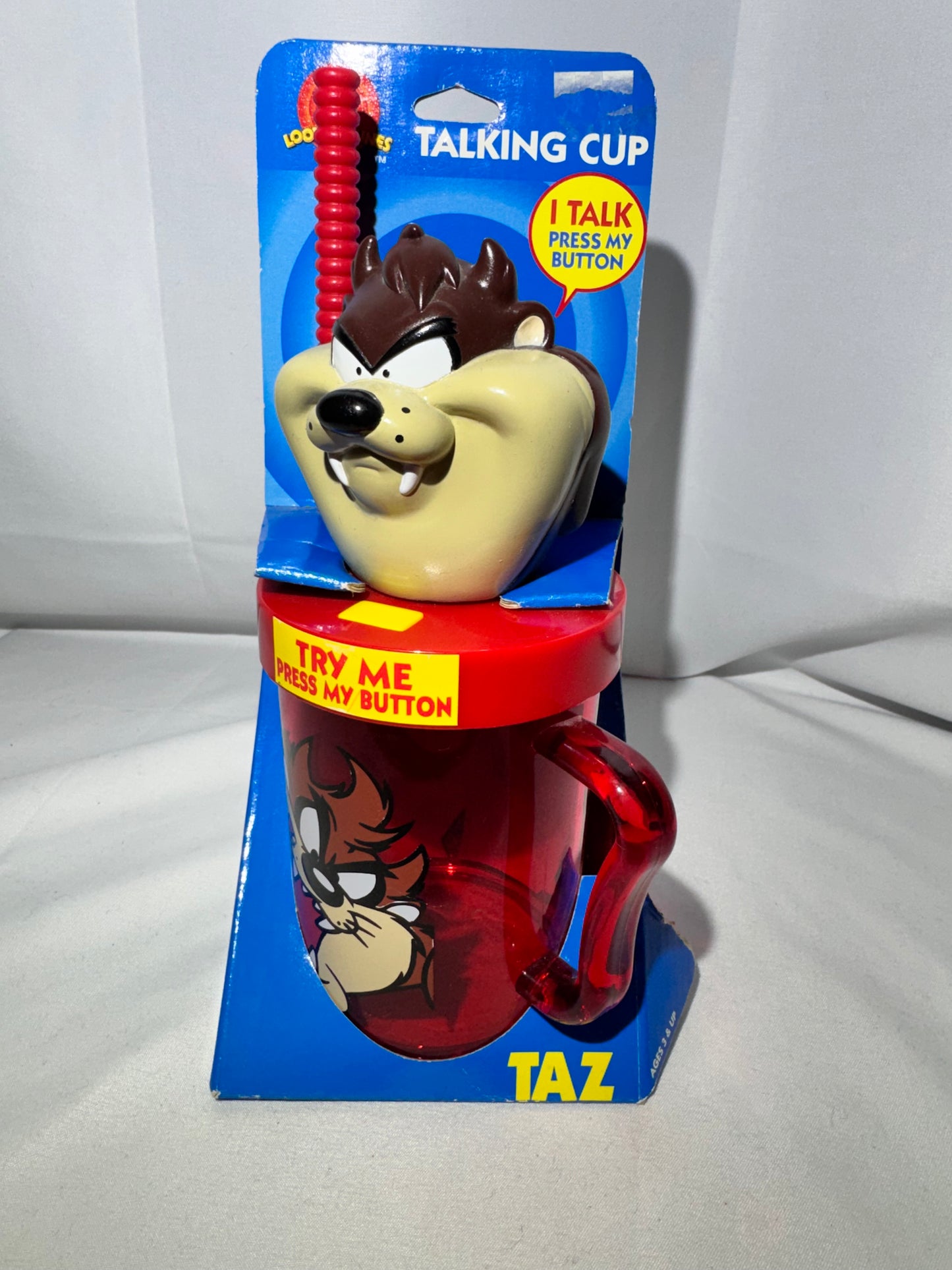 Vintage Looney Tunes Taz Talking Spill-Proof Cup – In Box
