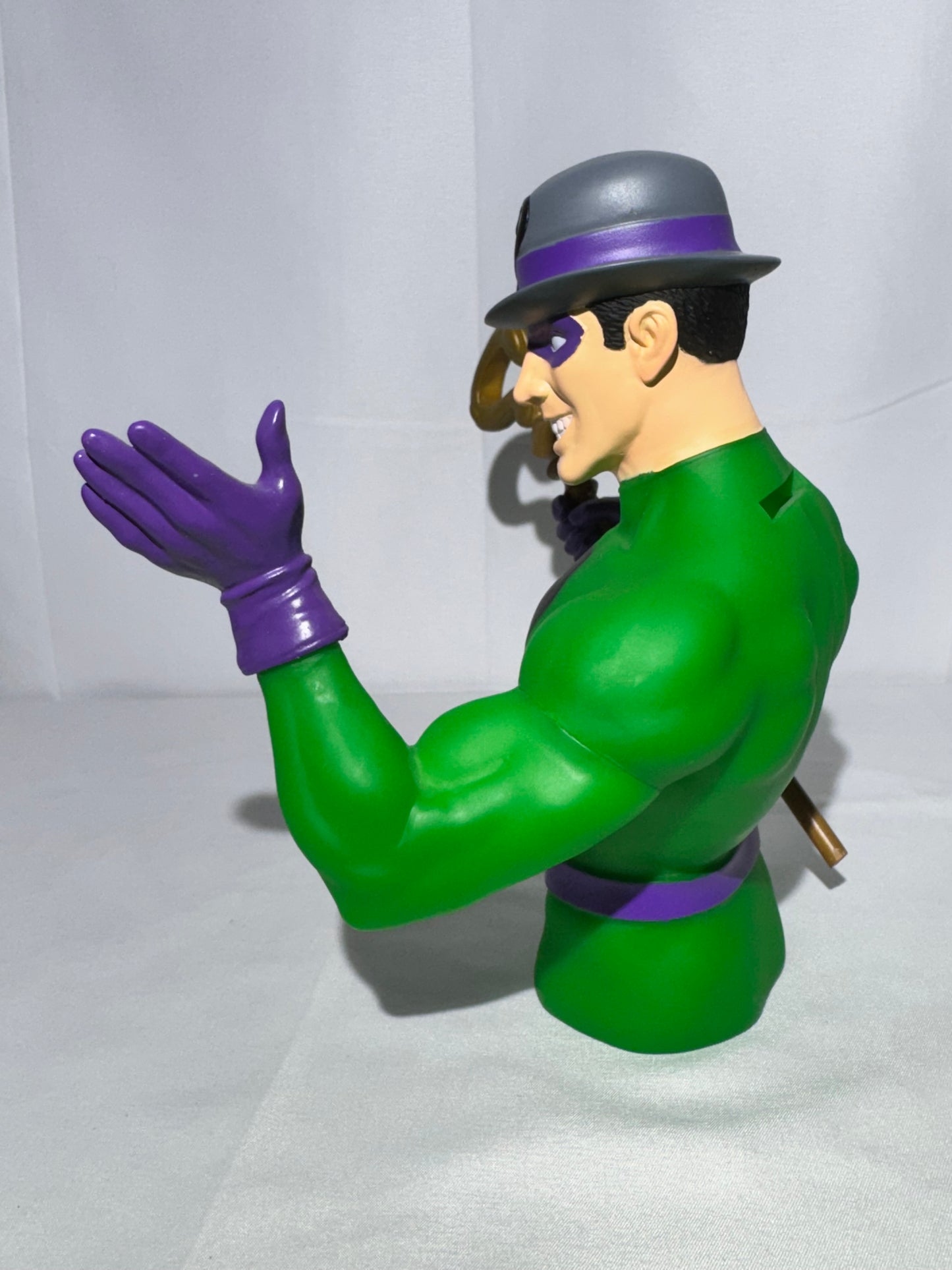 Vintage DC Comics Riddler Vinyl Bank – Animated Series – With Original Stopper – Stock #45343