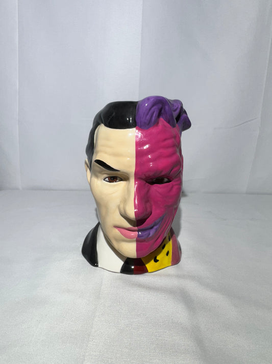 Vintage 1995 DC Comics Two-Face 3D Ceramic Mug – Applause – Batman Forever Collectible