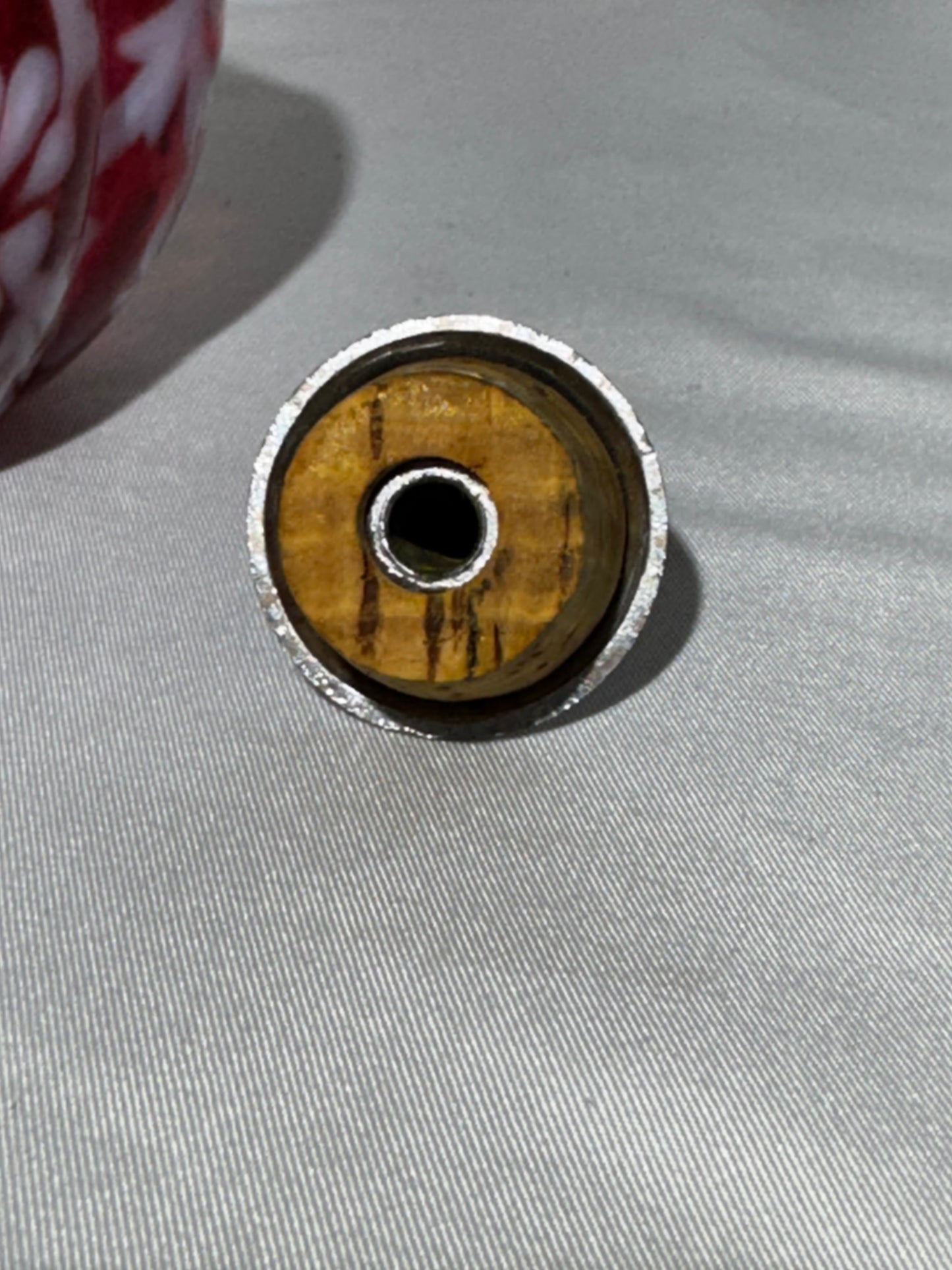 Vintage Fenton Cranberry Opalescent Daisy & Fern Barber Bottle