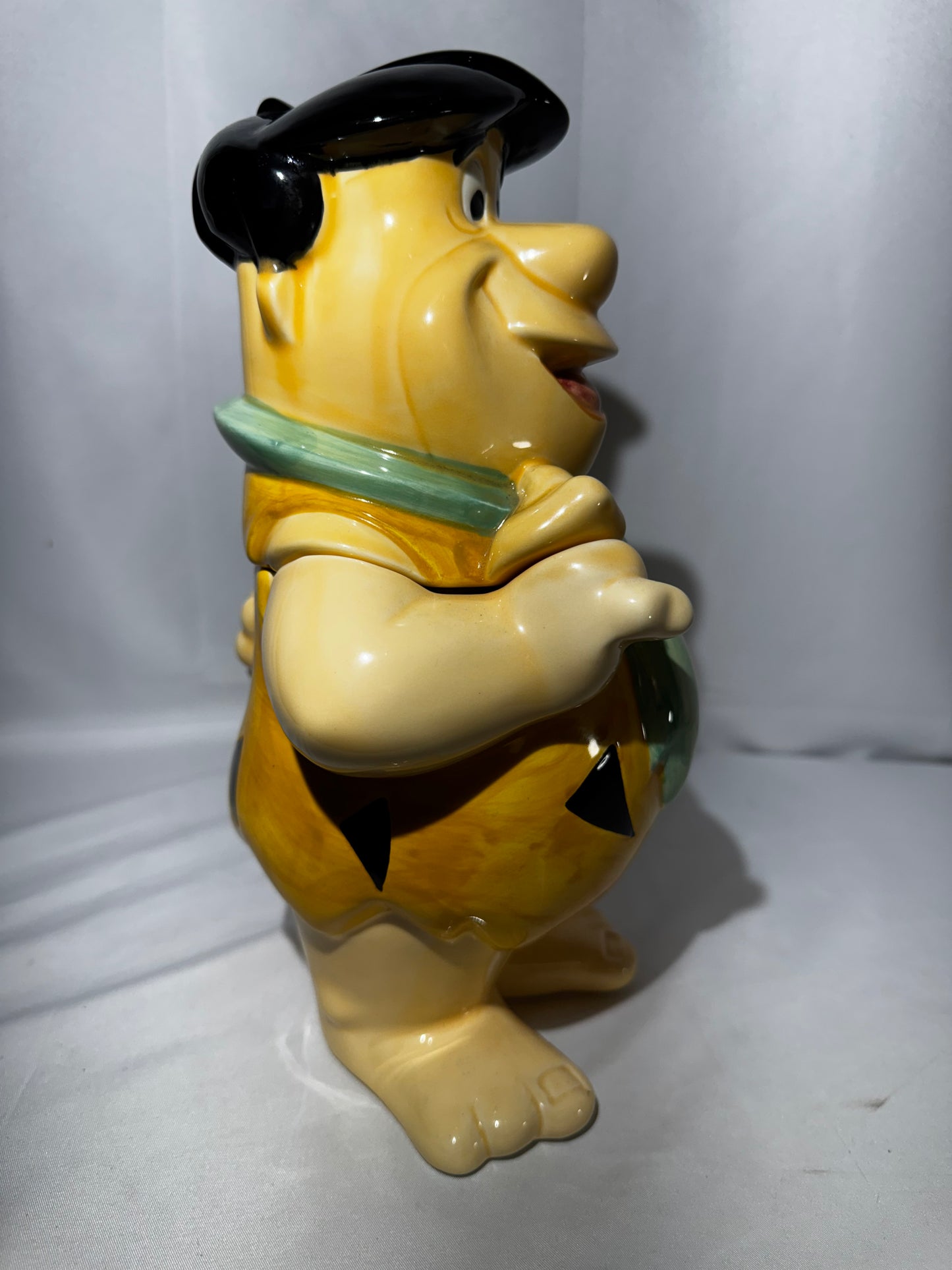Vintage 1989 Vandor Fred Flintstone Ceramic Cookie Jar Hand Painted Korea