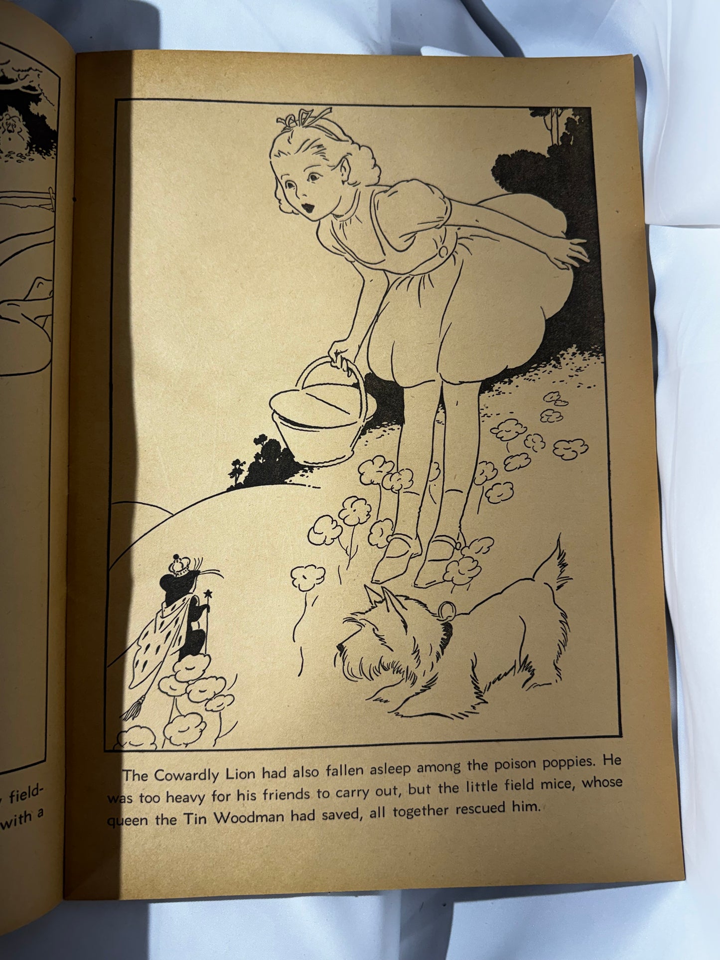 Vintage 1939 The Wizard of Oz Paint Book Whitman H.E. Vallely 40 Pages Scarecrow Tin Man