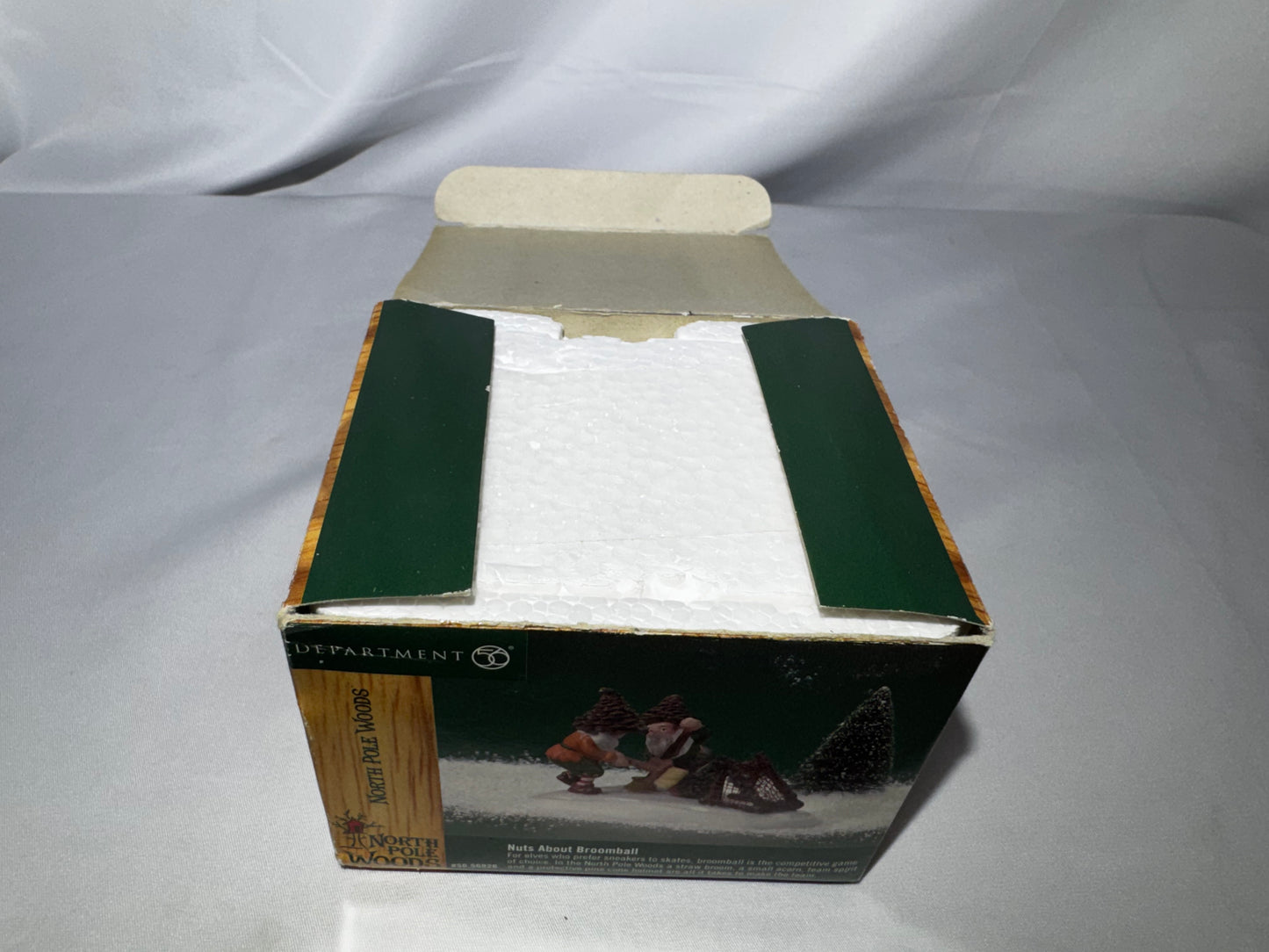 Department 56 North Pole Woods Nuts About Broomball #56.56926 Elf Scene Village Accessory 2000