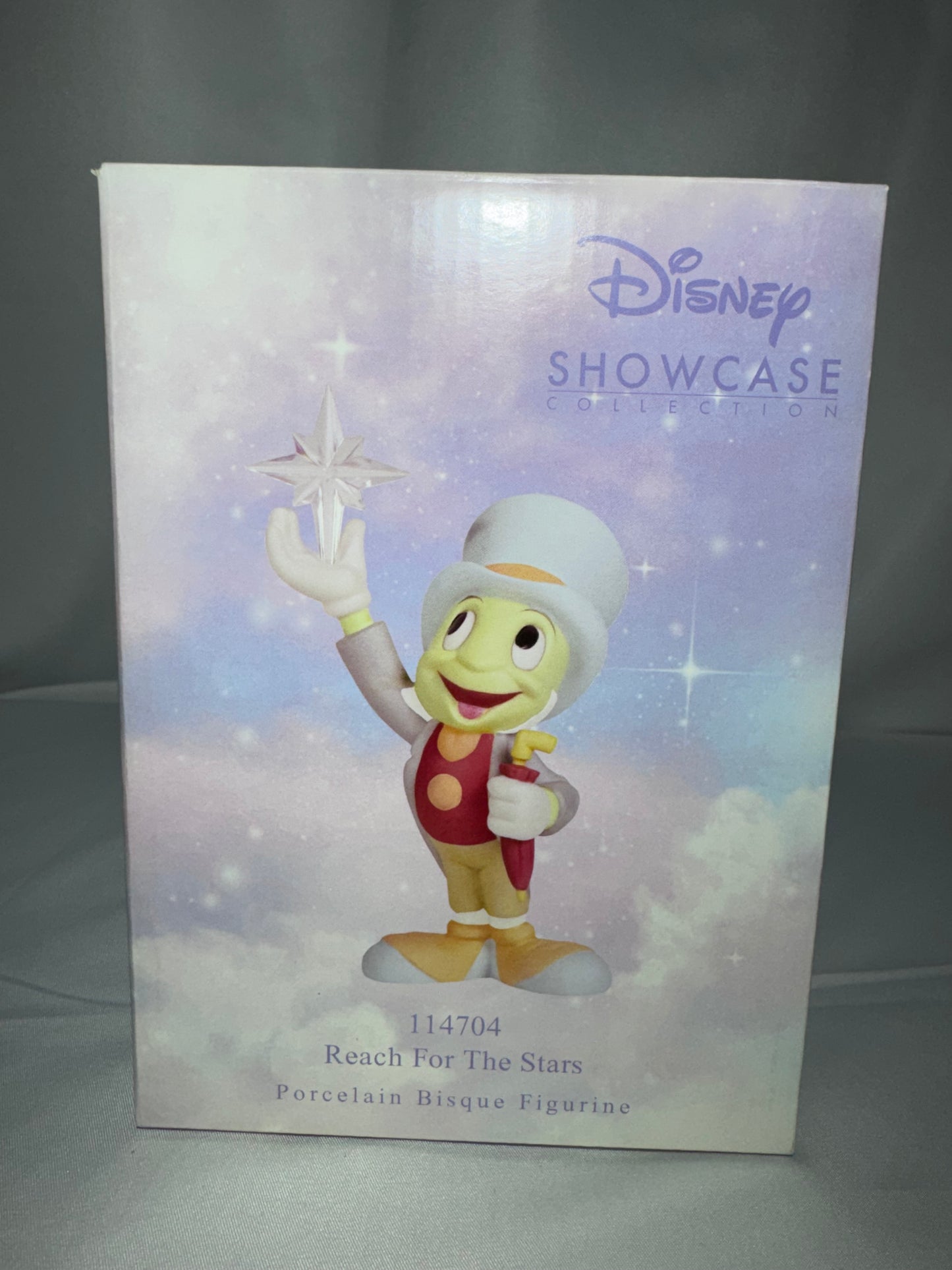Precious Moments Disney Jiminy Cricket Reach For The Stars Figurine #114704 2011