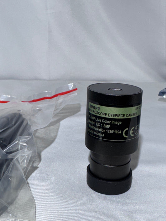 Swift EC 1.3MP Digital Microscope Eyepiece Camera – 1.3 Megapixel USB – NOS