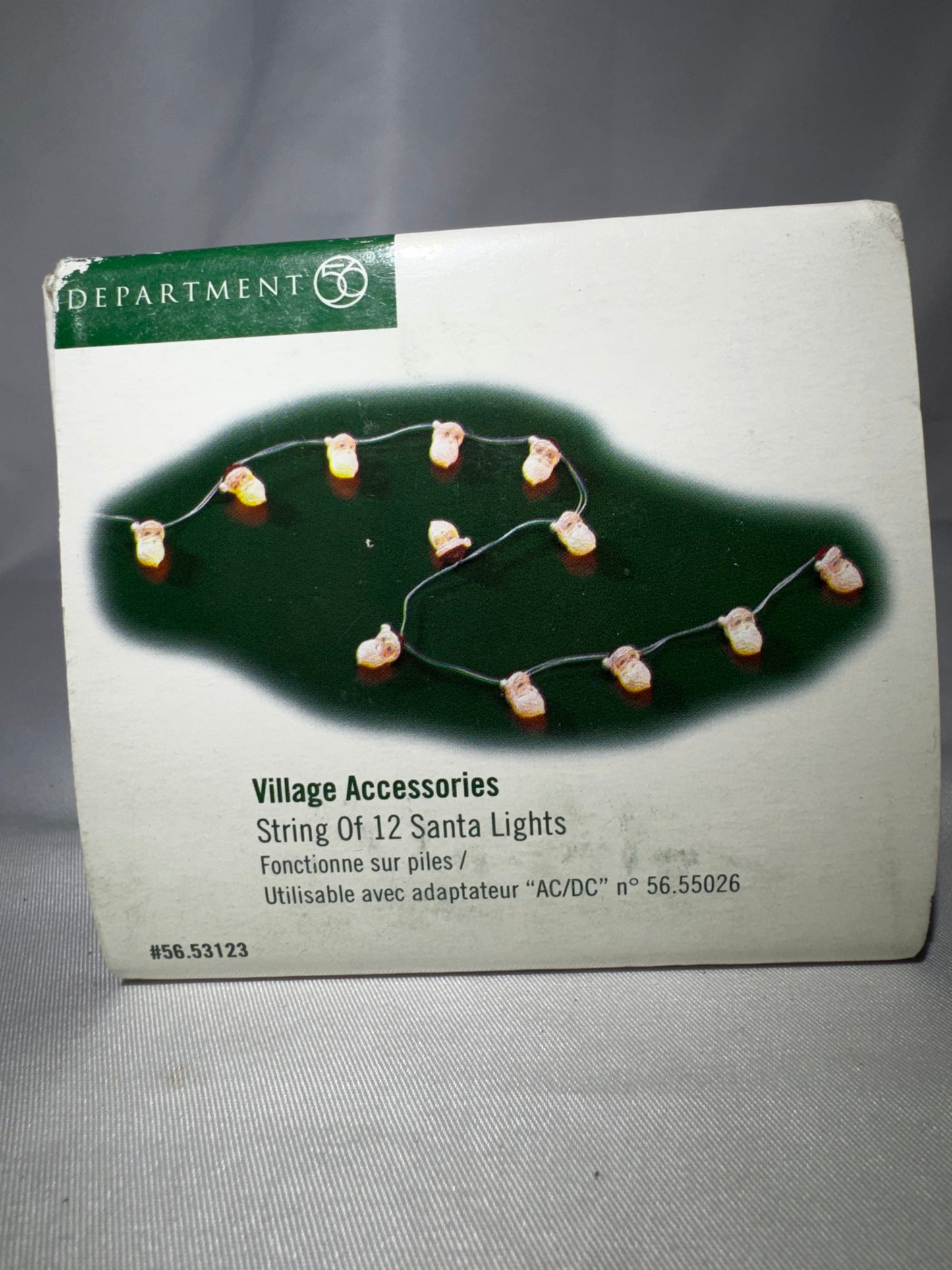 Department 56 String of 12 Santa Lights Village Accessory #53123